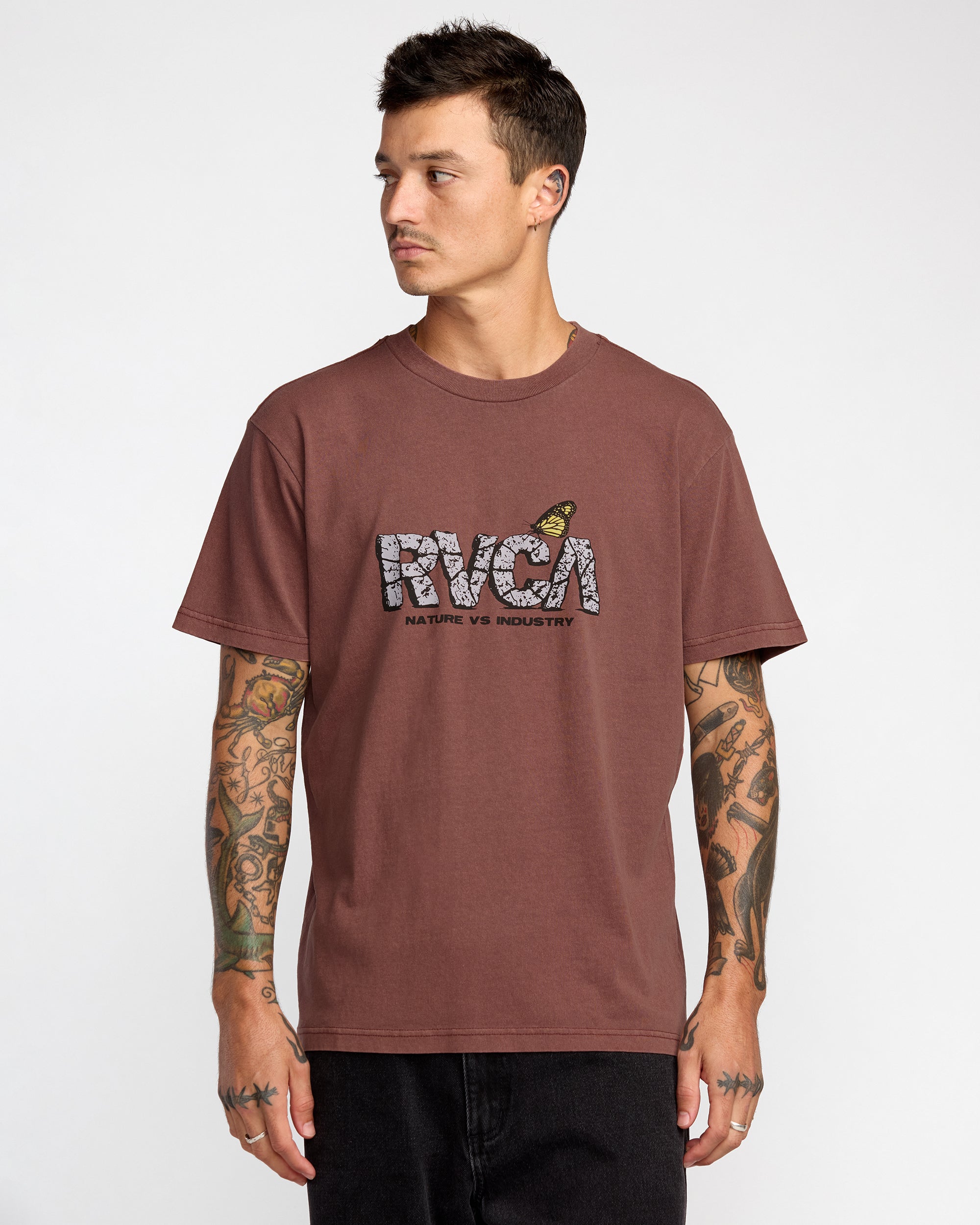 Butterfly FX Short Sleeve Tee - Red Earth | RVCA US
