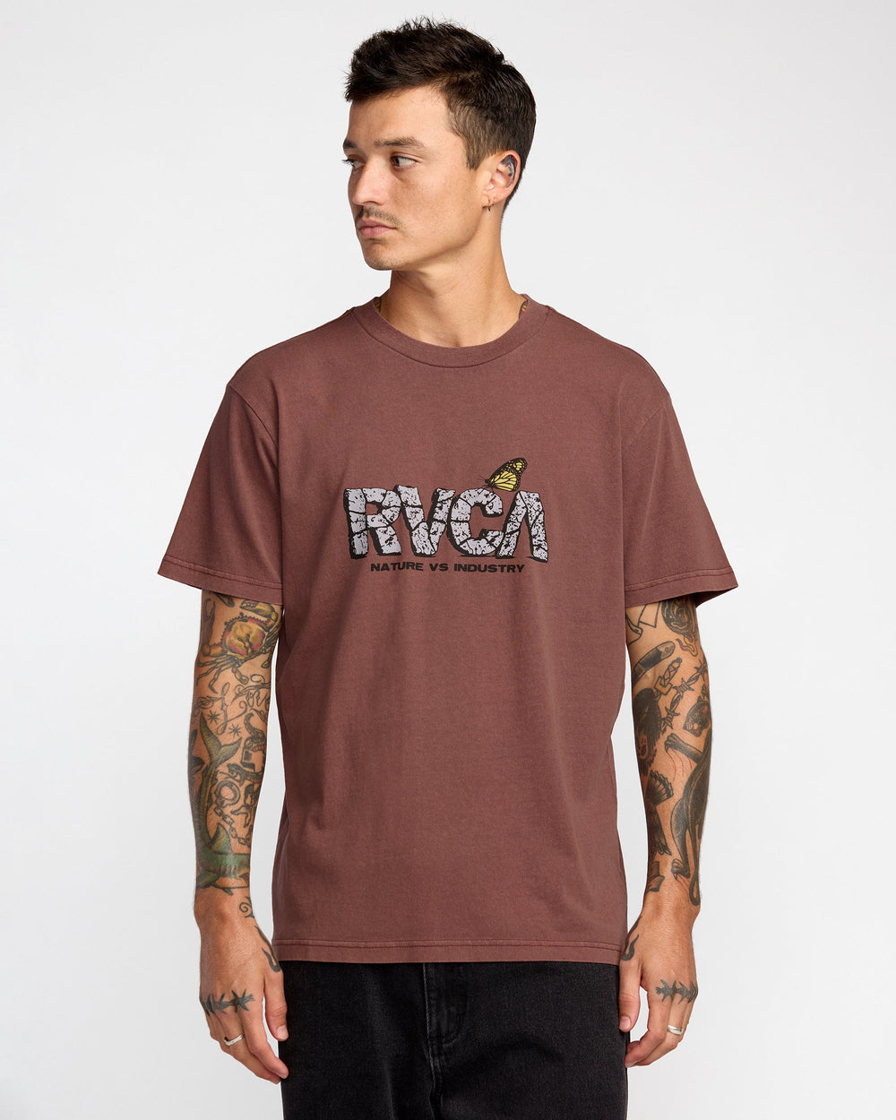 Butterfly FX Short Sleeve Tee - Red Earth | RVCA US