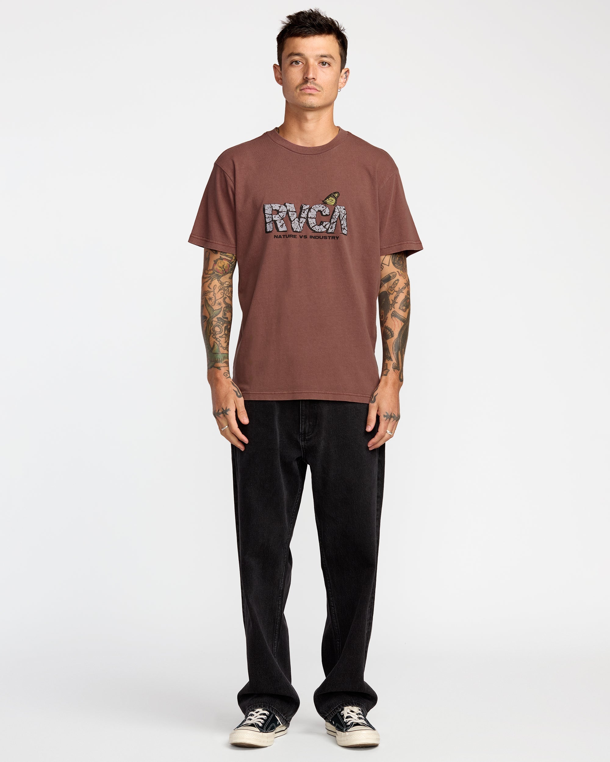 Butterfly FX Short Sleeve Tee - Red Earth | RVCA US