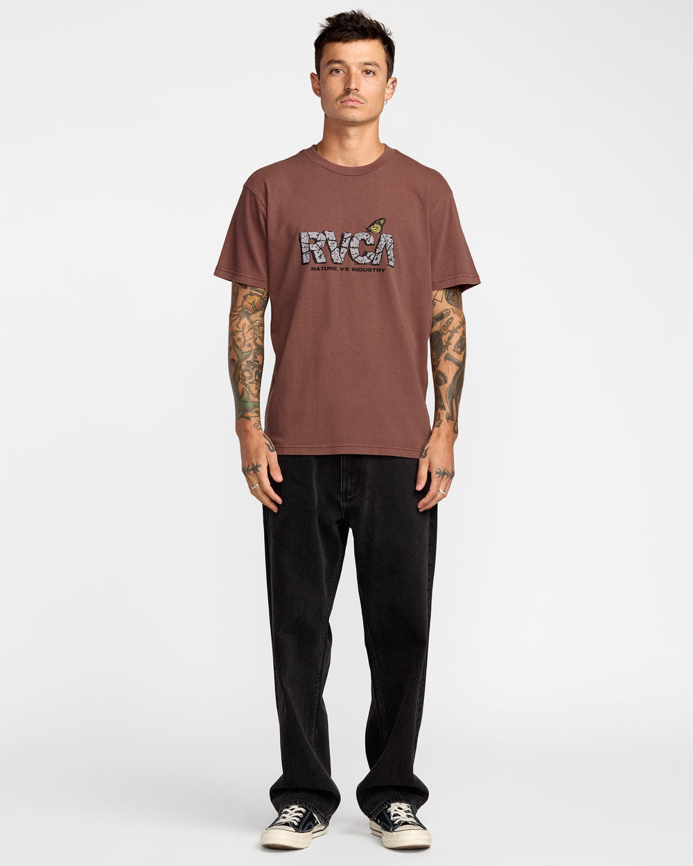 Butterfly FX Short Sleeve Tee - Red Earth | RVCA US