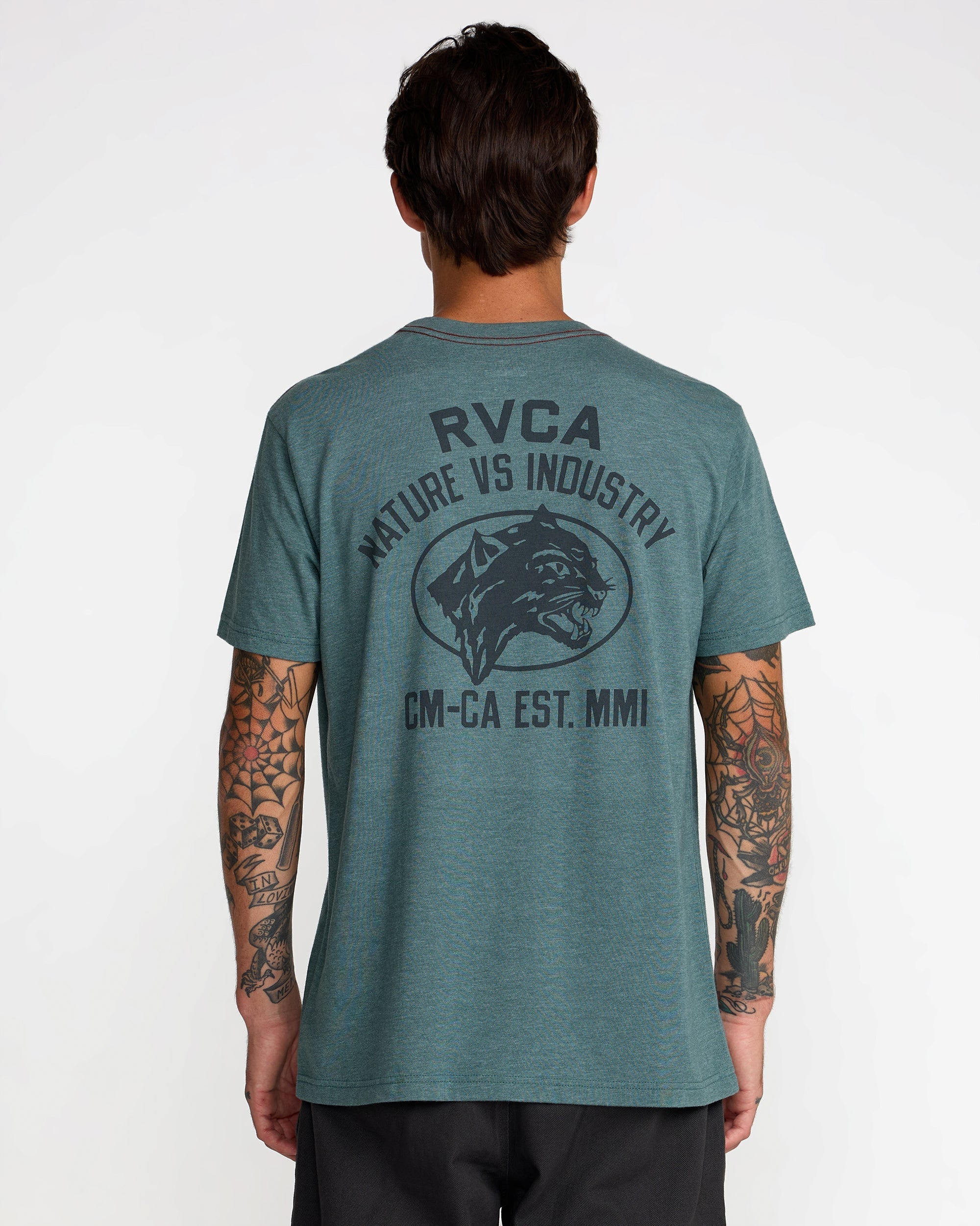 Sky Cat Short Sleeve Tee - Balsam Green | RVCA near me