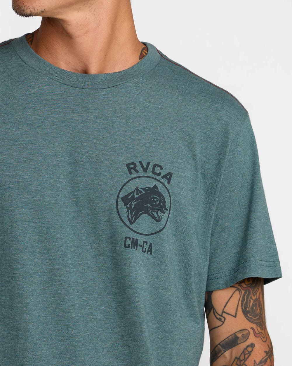 Sky Cat Short Sleeve Tee - Balsam Green | RVCA near me