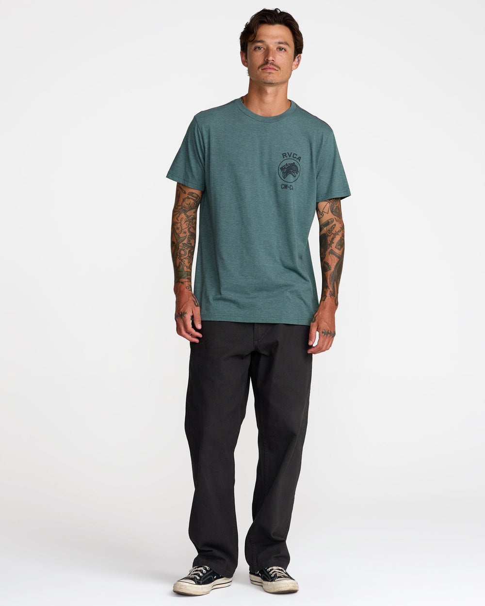 Sky Cat Short Sleeve Tee - Balsam Green | RVCA near me