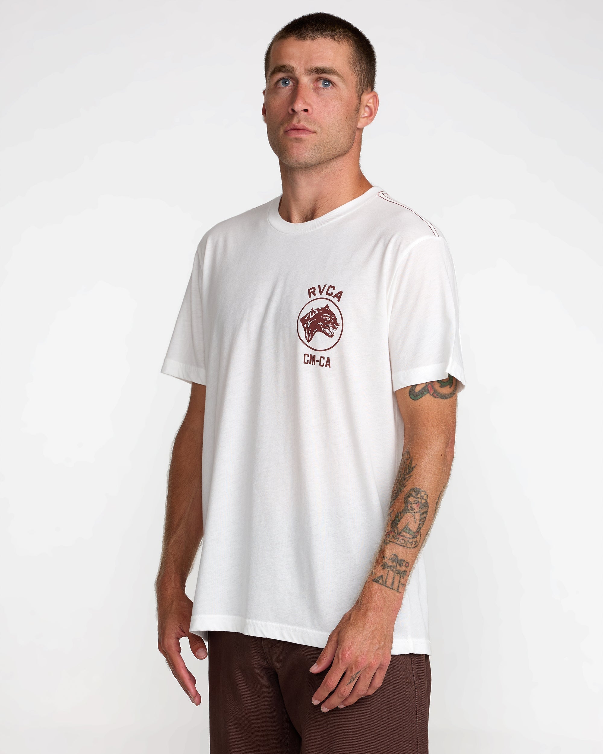 Sky Cat Short Sleeve Tee - Antique White | RVCA outlet
