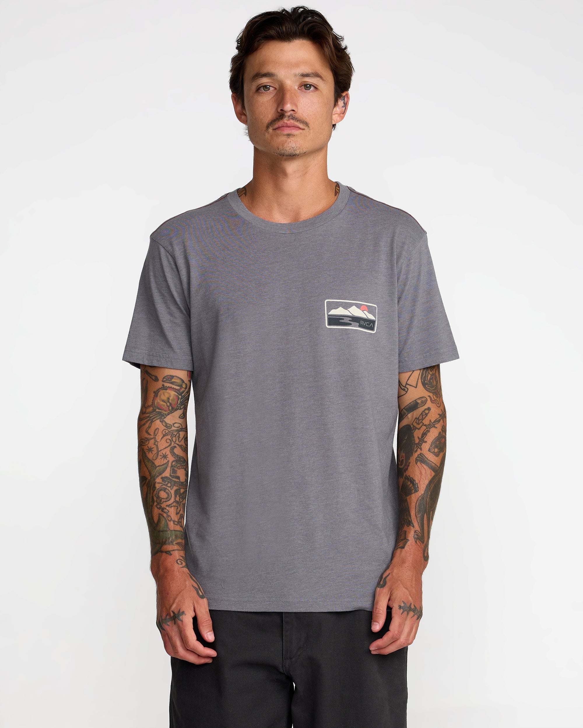 Peak Cove Short Sleeve Tee - Smoke | RVCA US