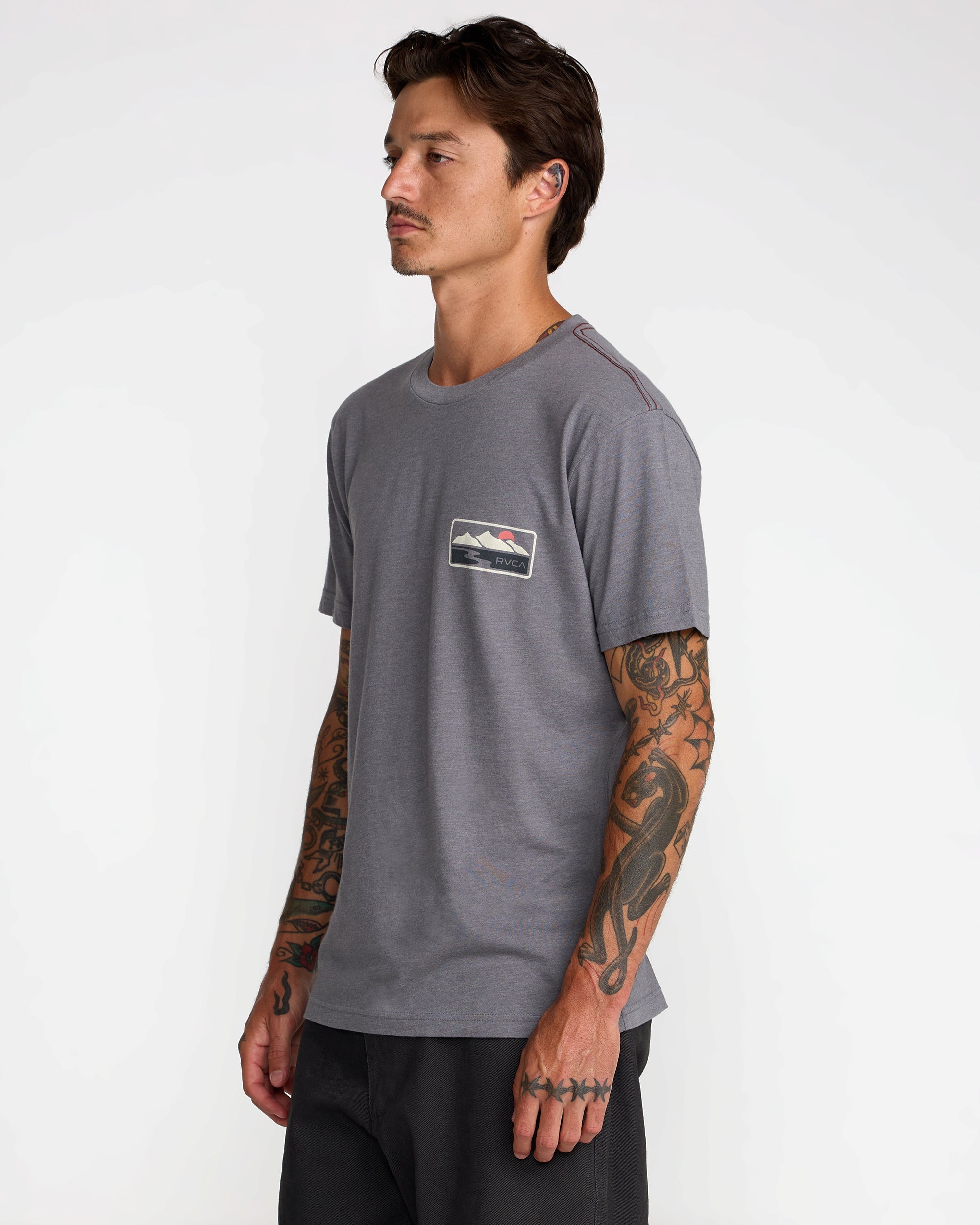 Peak Cove Short Sleeve Tee - Smoke | RVCA US