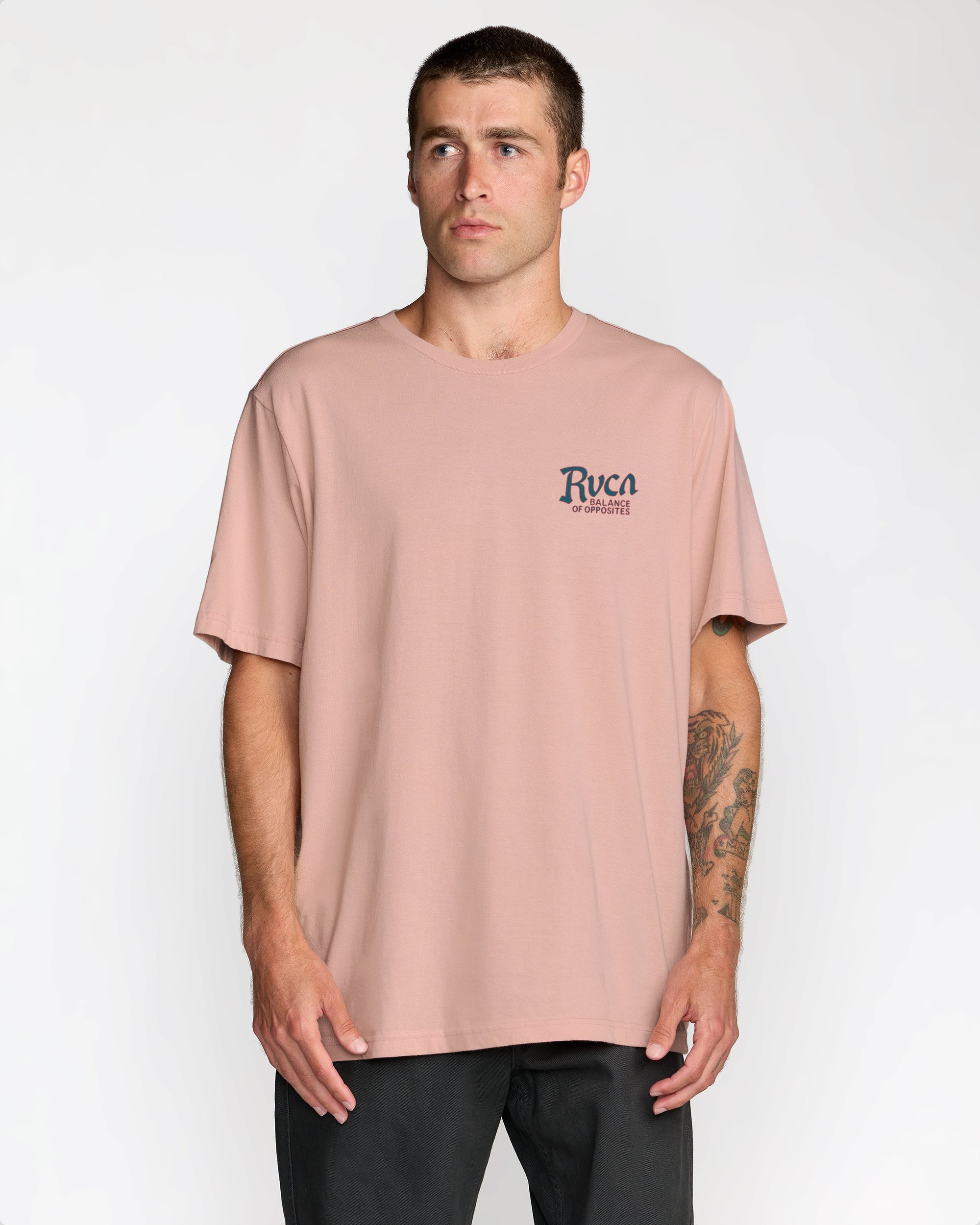 Stingbay Short Sleeve Tee - Pale Mauve | RVCA online