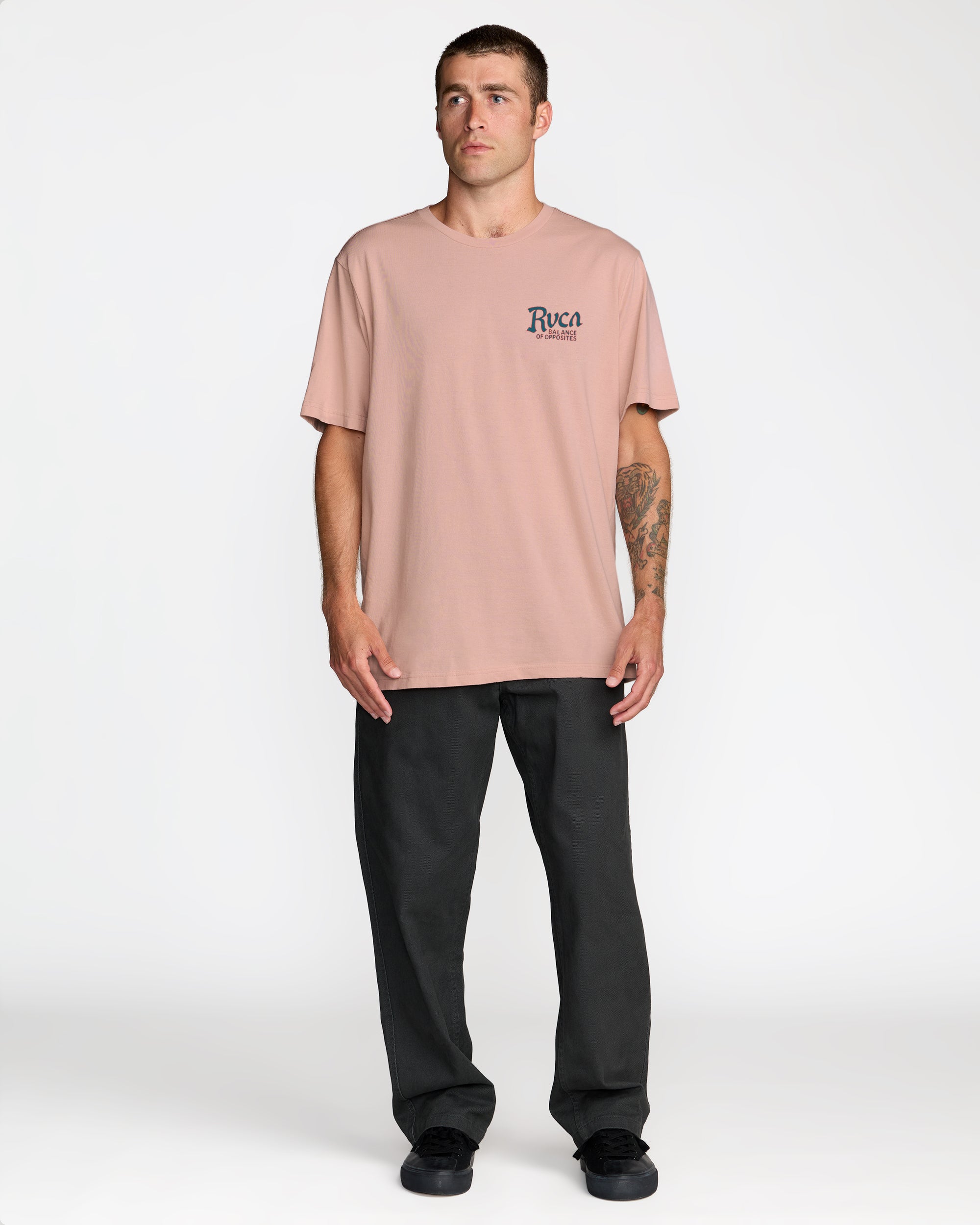 Stingbay Short Sleeve Tee - Pale Mauve | RVCA online