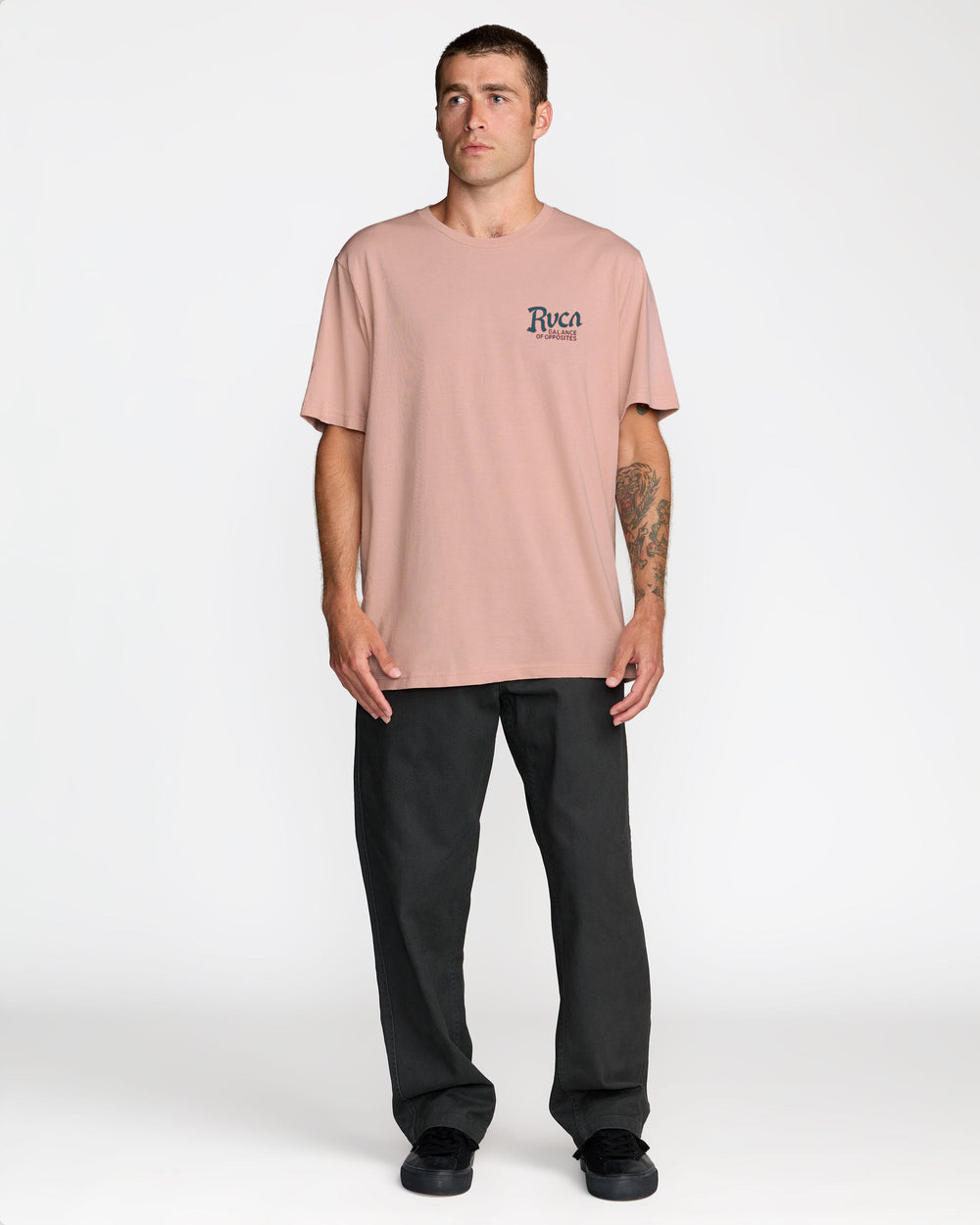 Stingbay Short Sleeve Tee - Pale Mauve | RVCA online