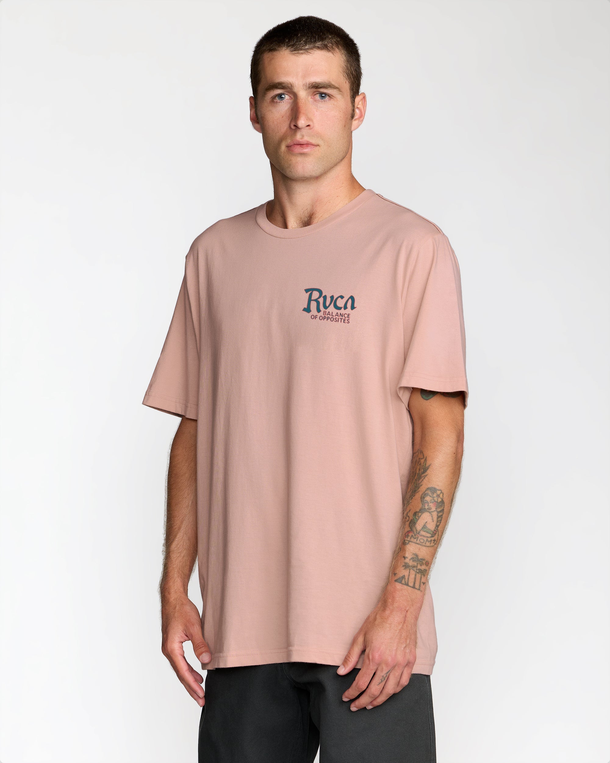 Stingbay Short Sleeve Tee - Pale Mauve | RVCA online