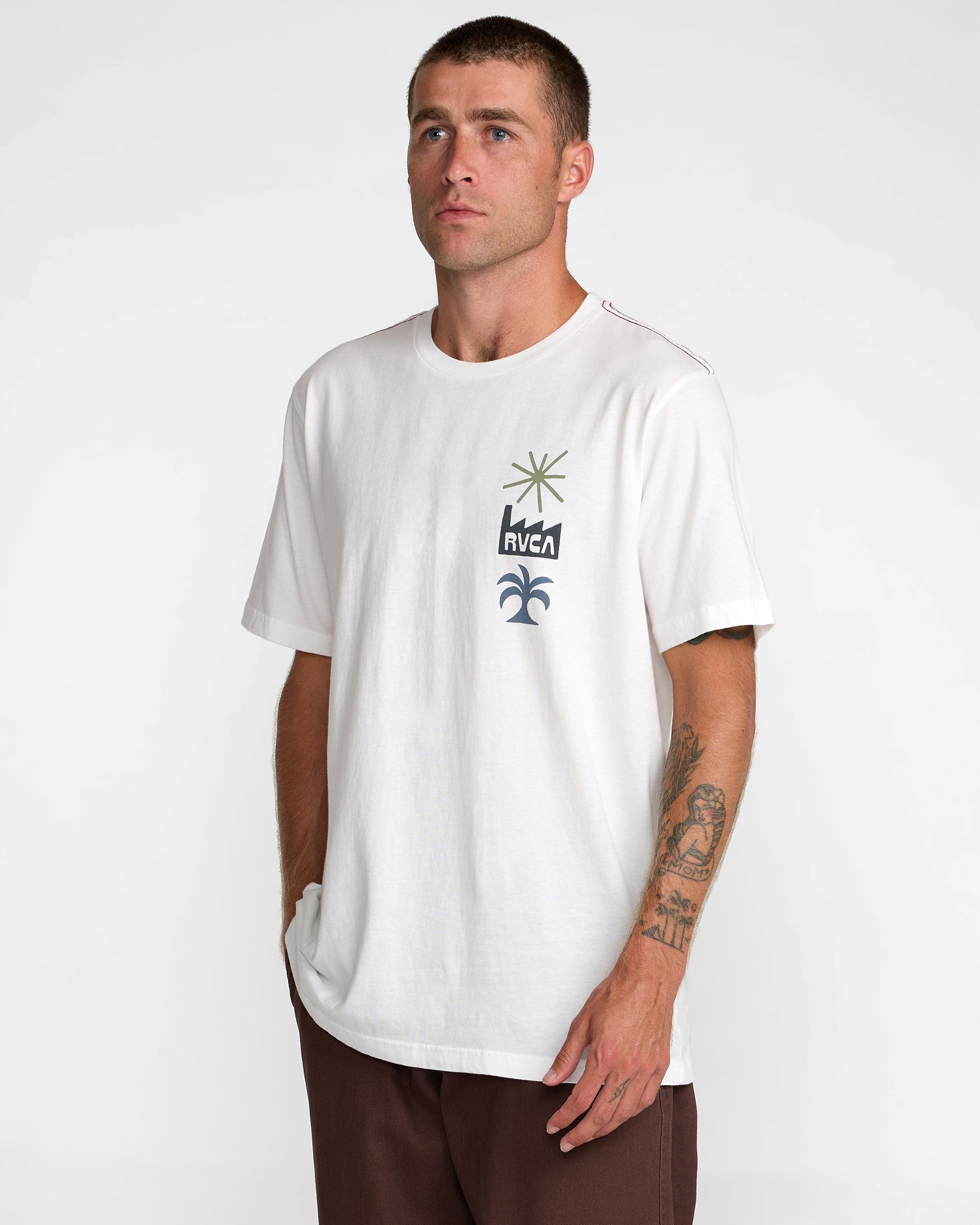 Mirage Short Sleeve Tee - Antique White | RVCA outlet