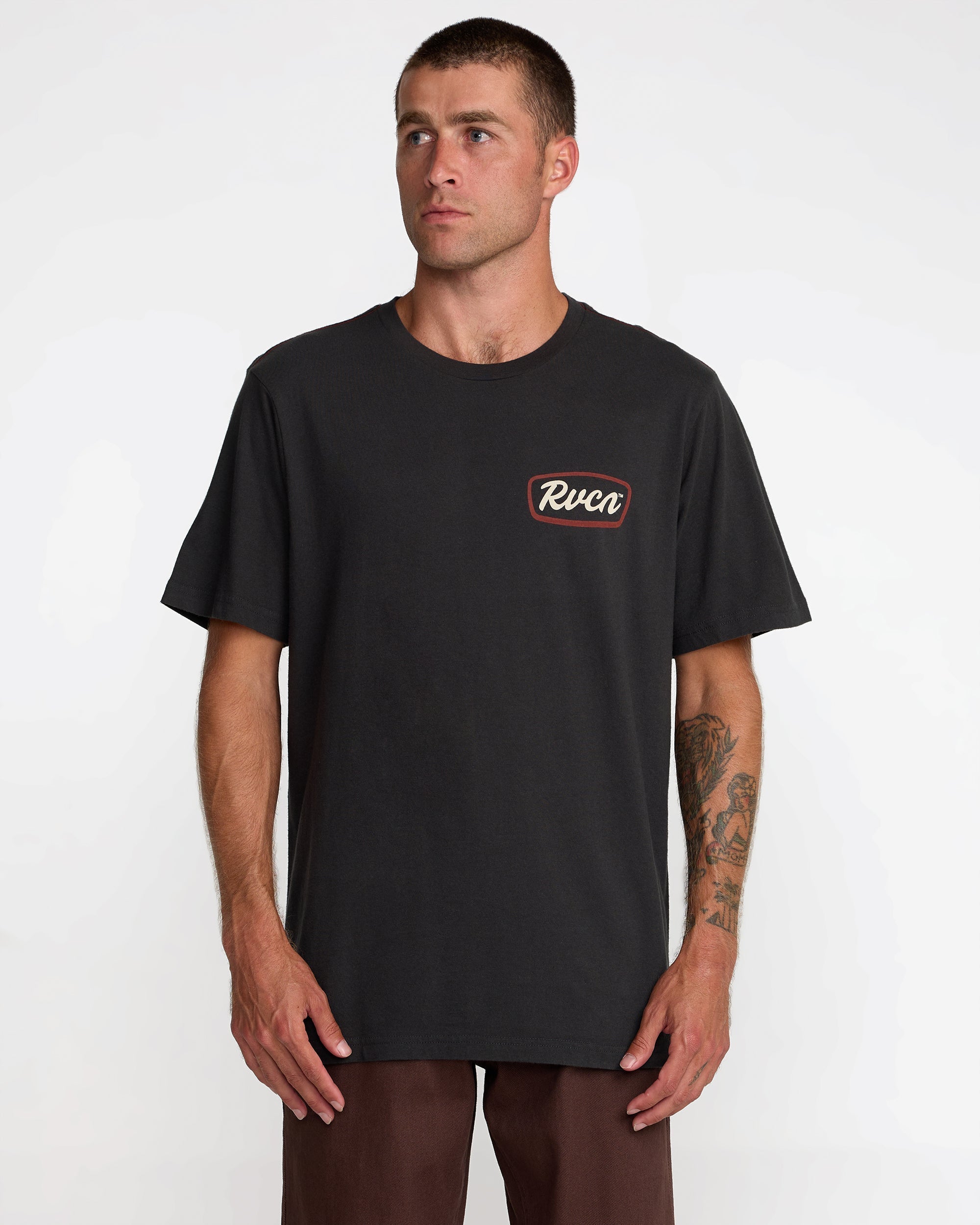 Sign Post Short Sleeve Tee - Pirate Black | RVCA near me