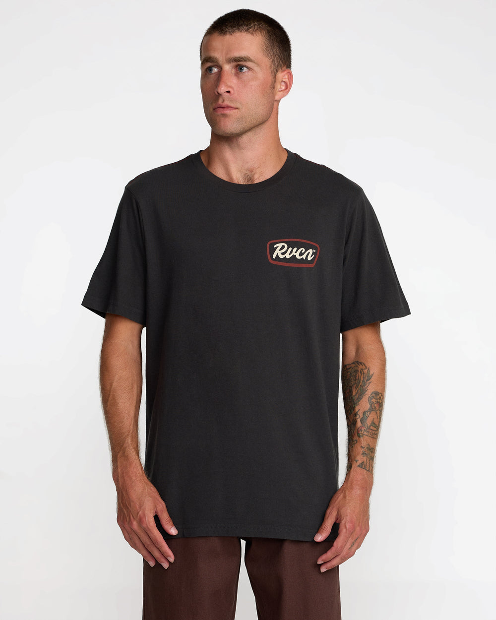 Sign Post Short Sleeve Tee - Pirate Black | RVCA near me