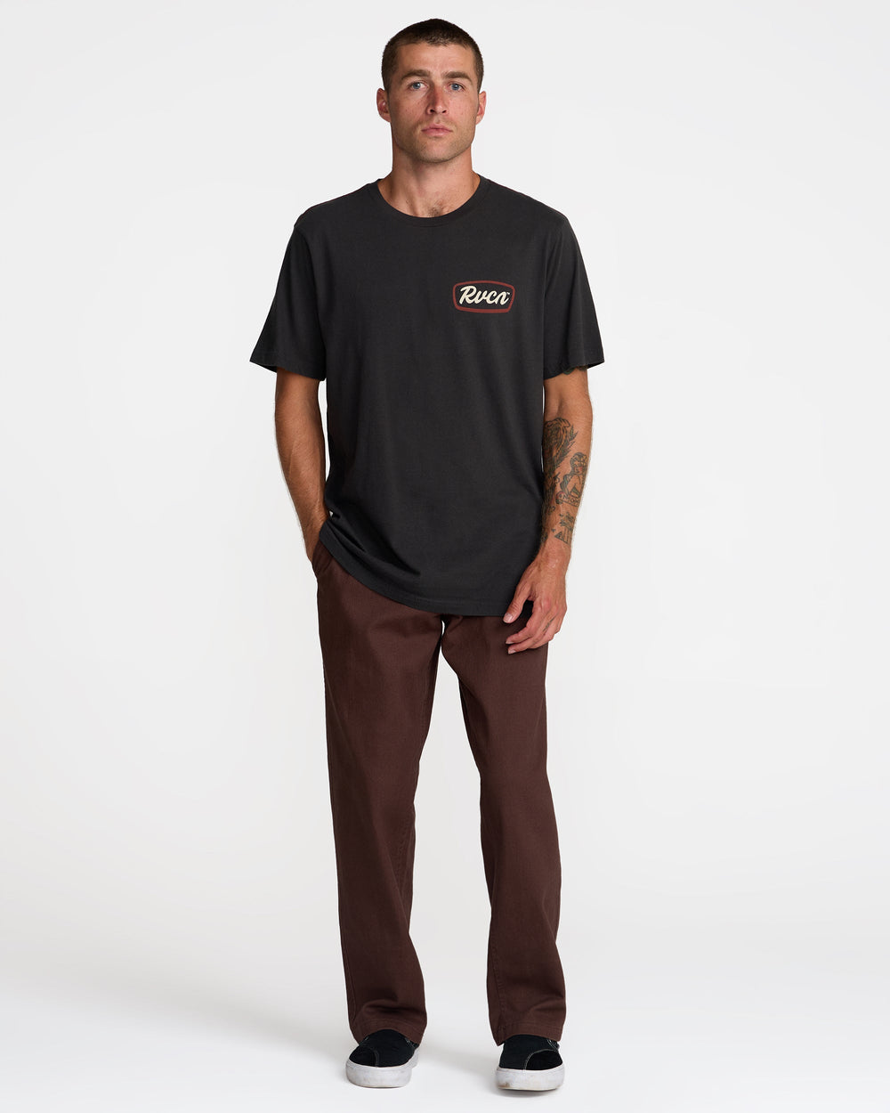Sign Post Short Sleeve Tee - Pirate Black | RVCA near me