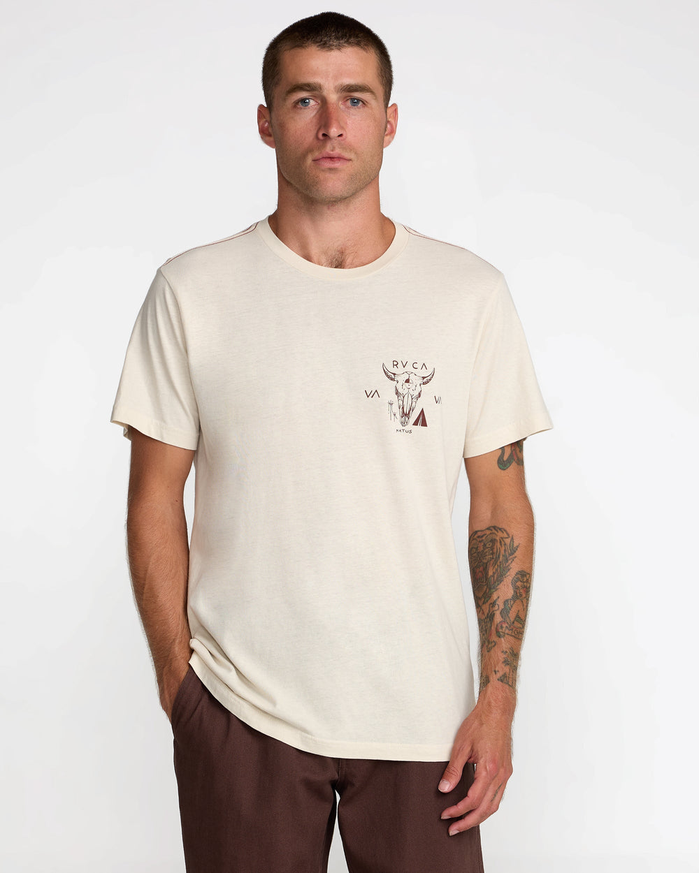 Matus Bison Short Sleeve Tee - Ceramic | RVCA for sale
