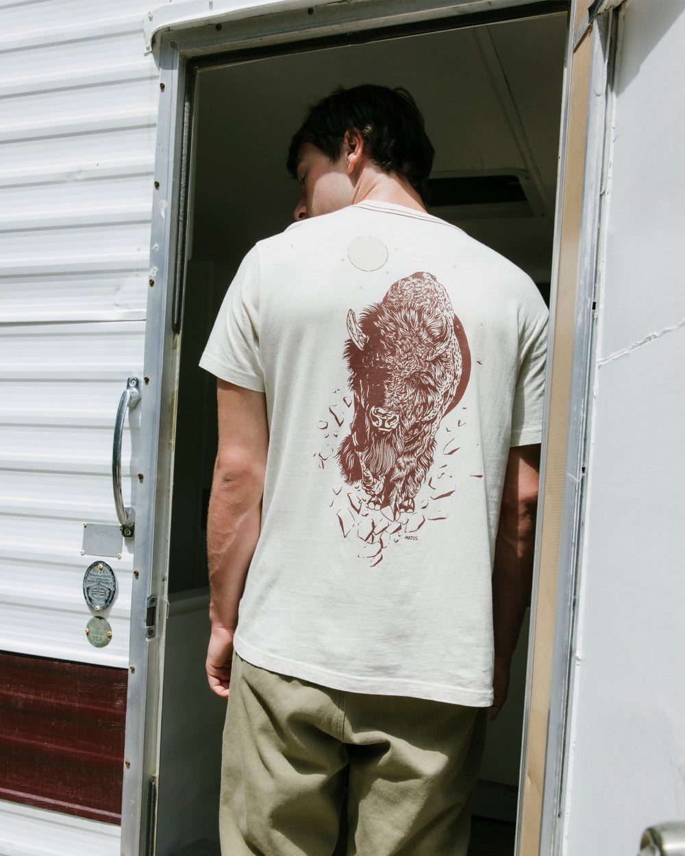 Matus Bison Short Sleeve Tee - Ceramic | RVCA for sale