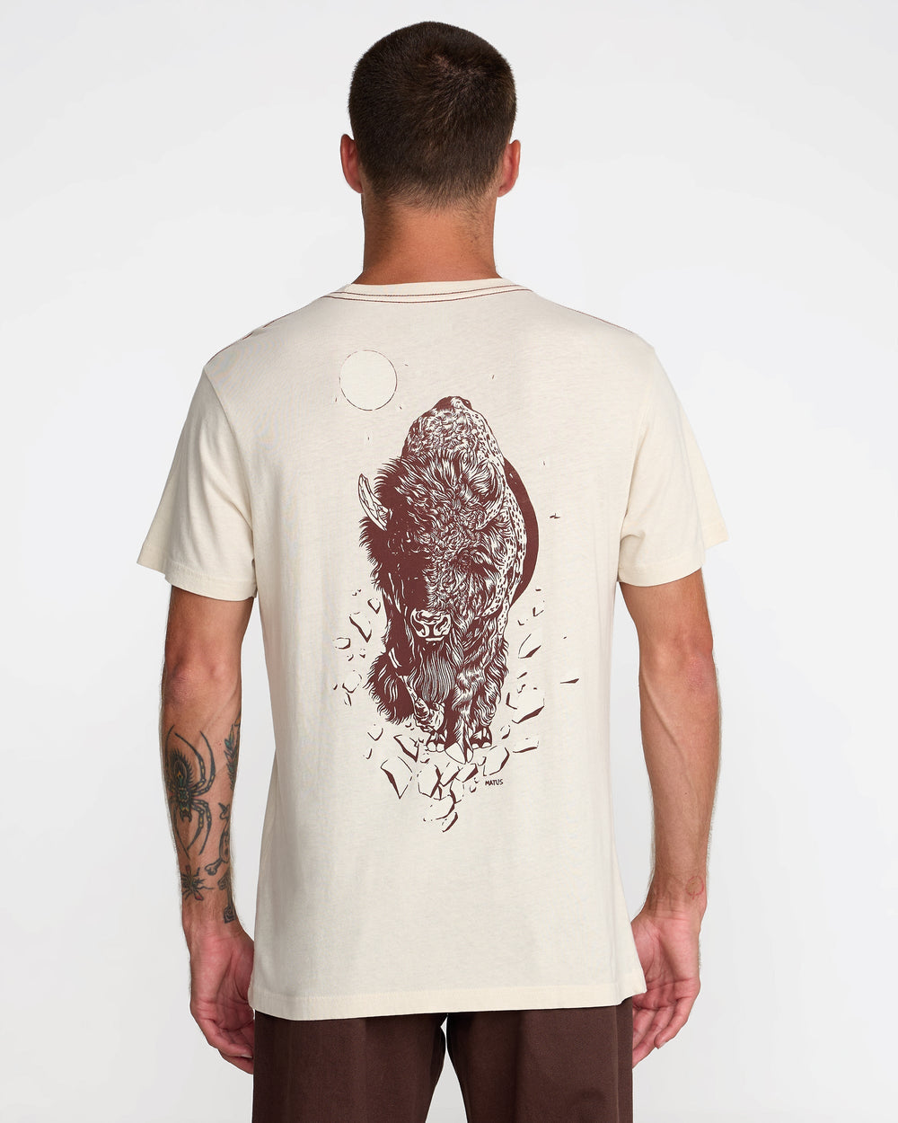 Matus Bison Short Sleeve Tee - Ceramic | RVCA for sale