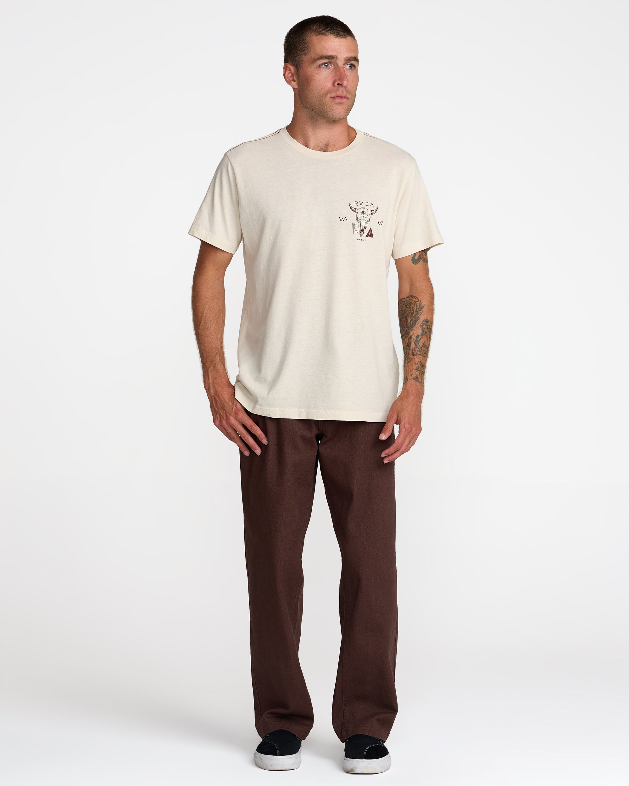 Matus Bison Short Sleeve Tee - Ceramic | RVCA for sale