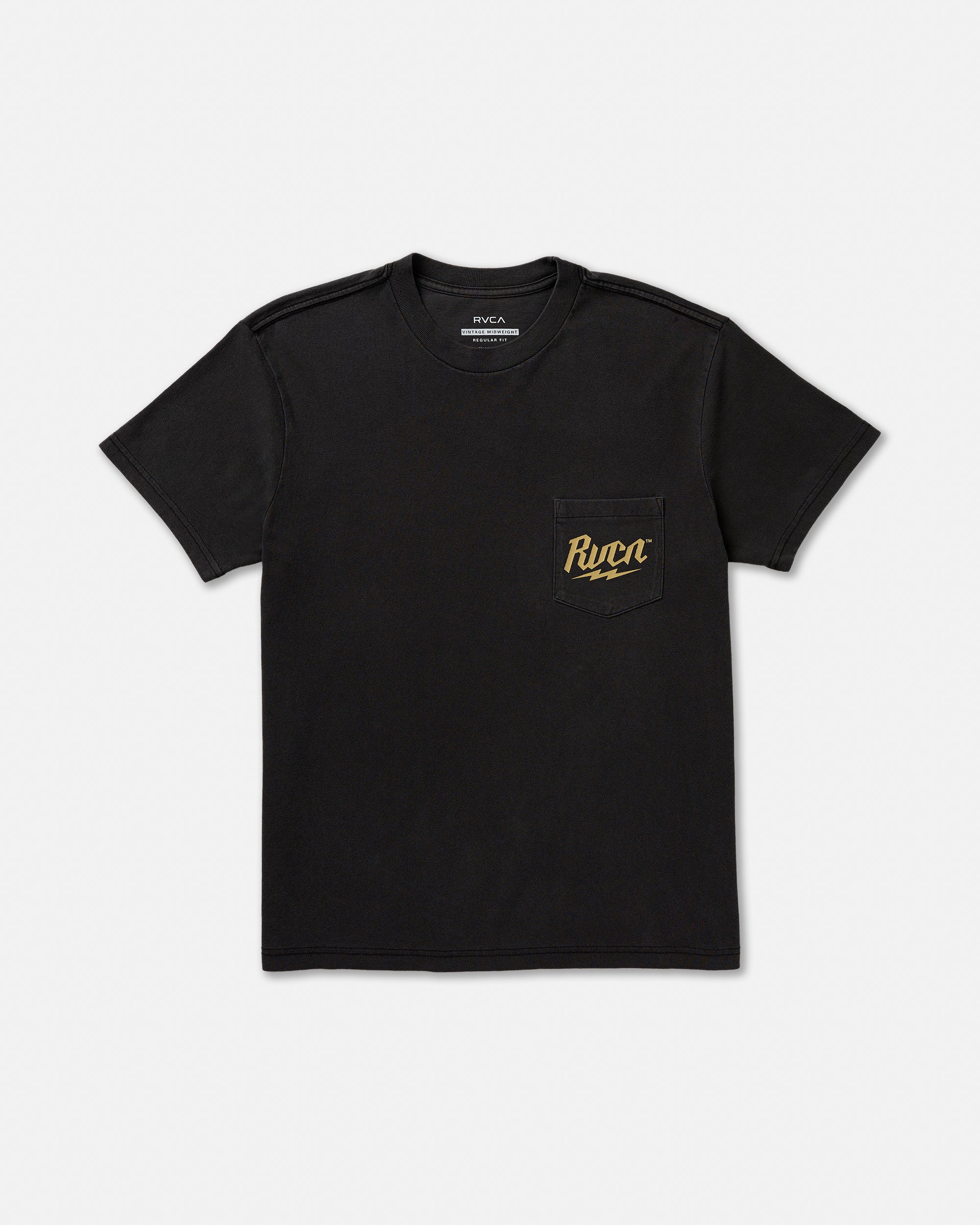 RVCA Shock Pocket Short Sleeve Tee - Black | RVCA discount