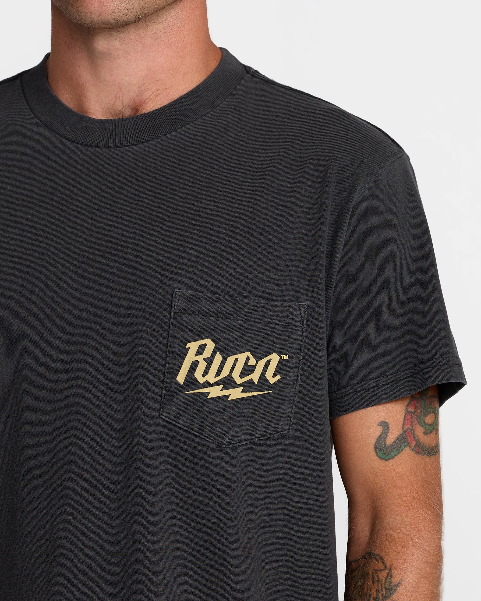 RVCA Shock Pocket Short Sleeve Tee - Black | RVCA discount