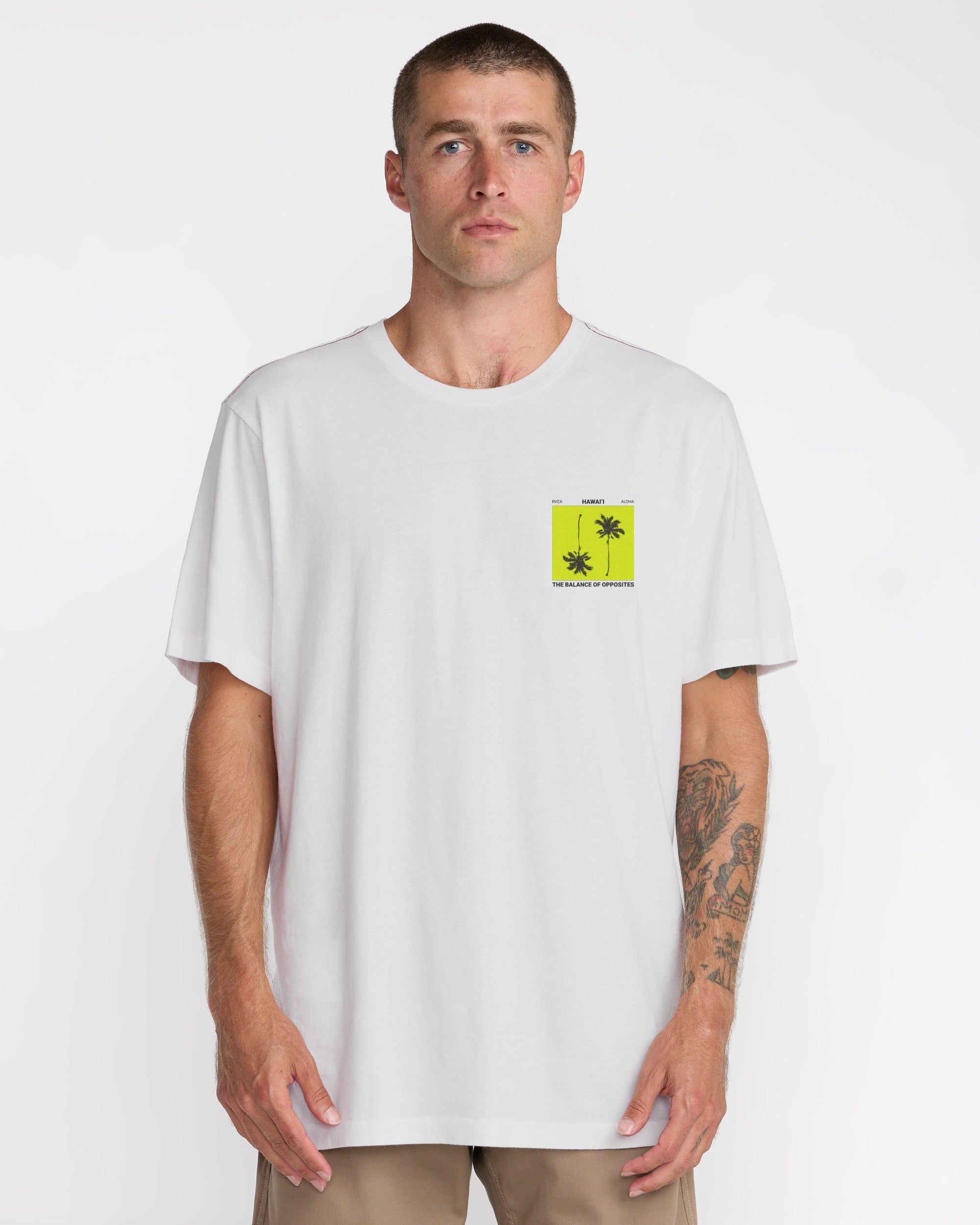 Balance Palms Tee - Antique White | RVCA online