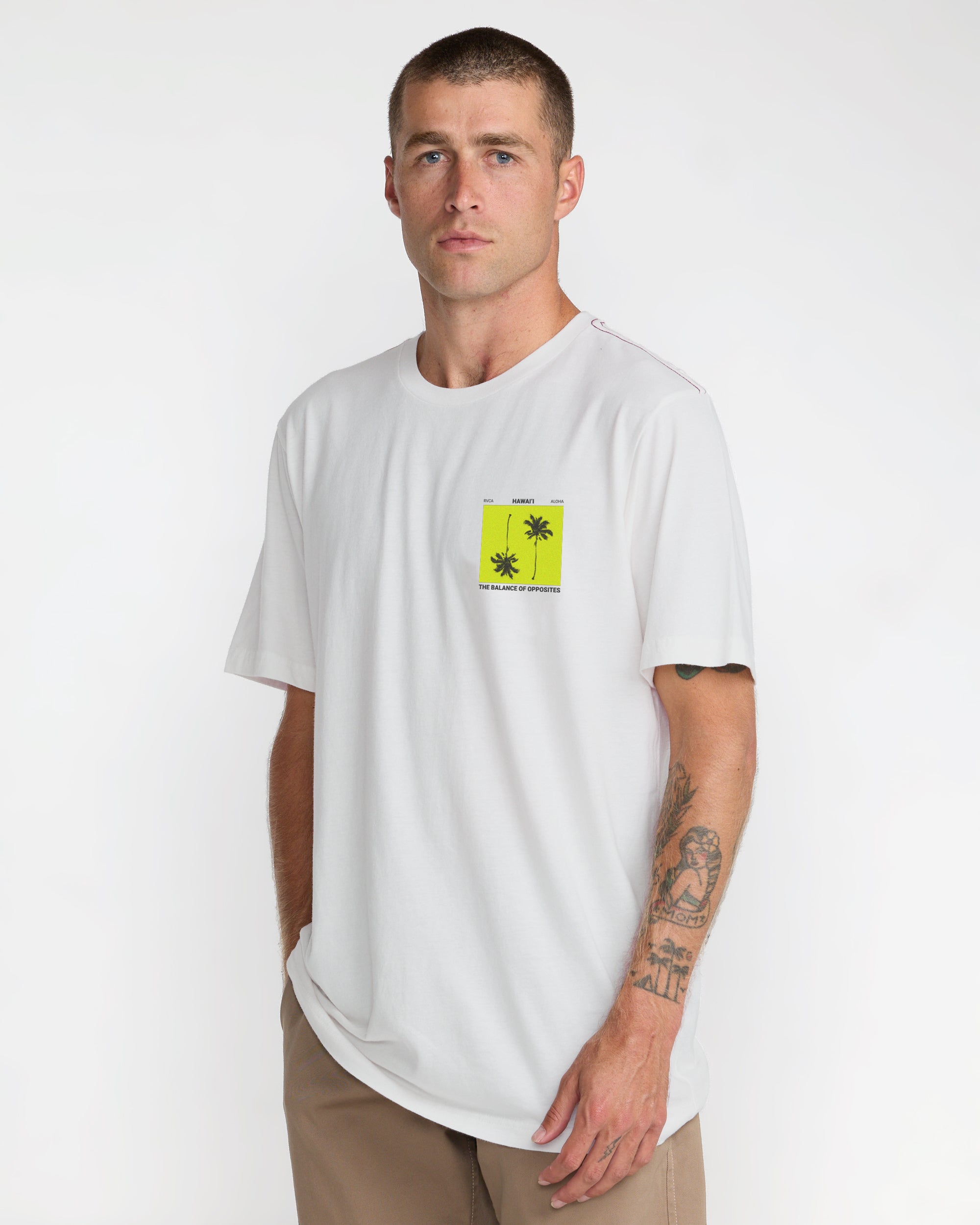 Balance Palms Tee - Antique White | RVCA online