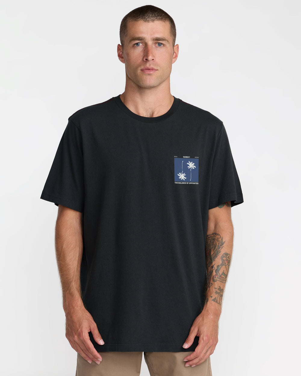Balance Palms Tee - Pirate Black | RVCA US