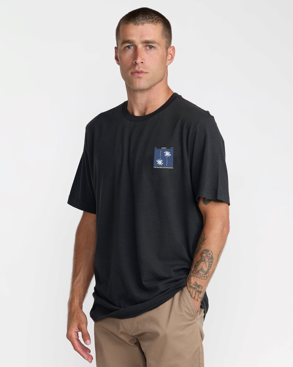 Balance Palms Tee - Pirate Black | RVCA US
