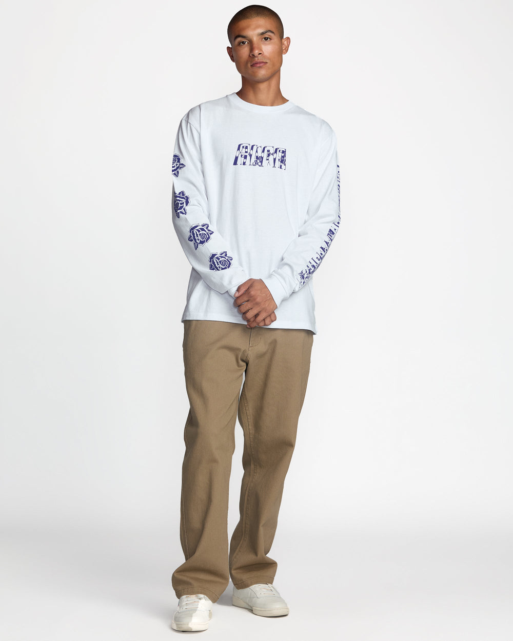 Barbarosa Long Sleeve Tee - White | RVCA for sale