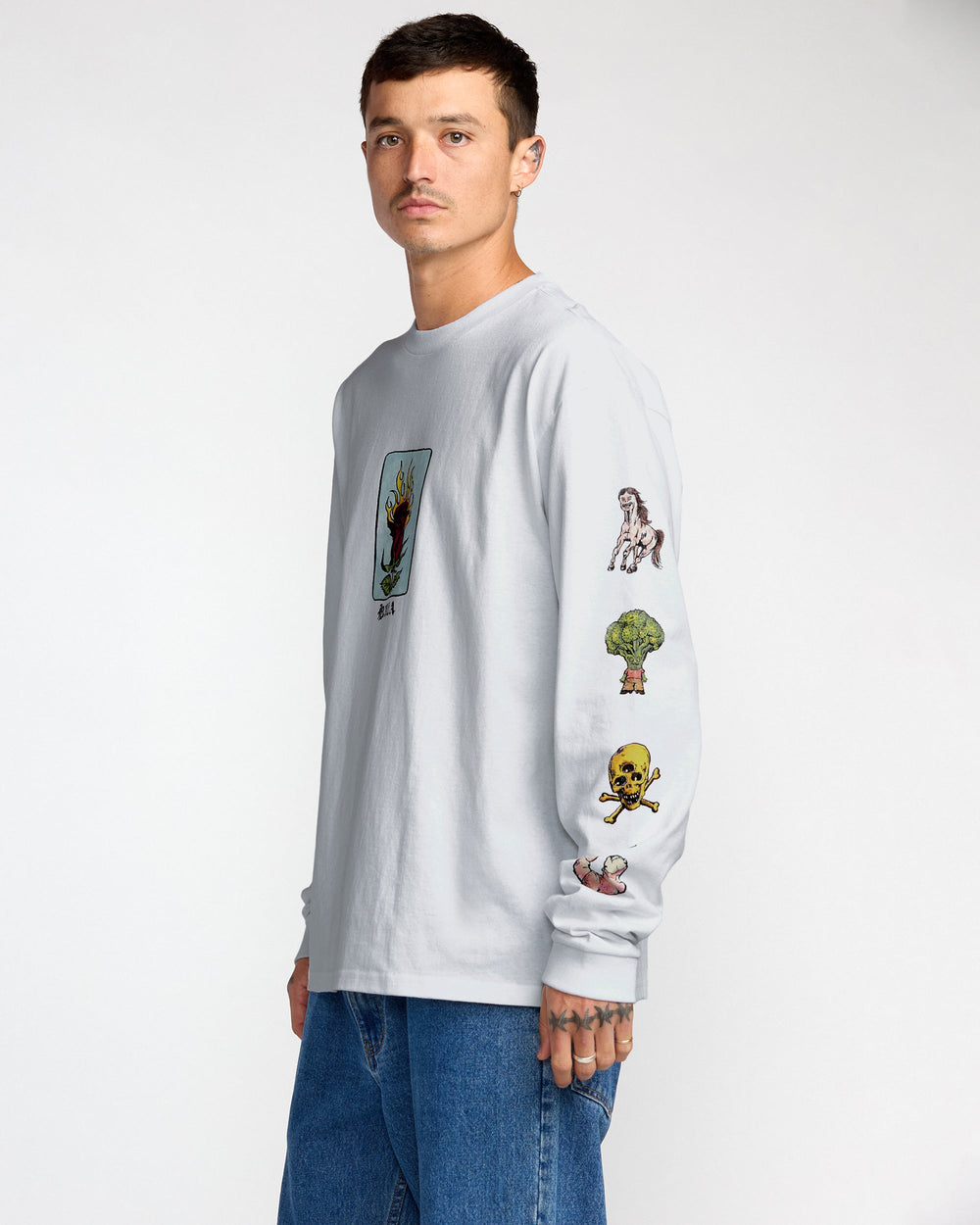 KSL Long Sleeve Tee - White | RVCA for sale