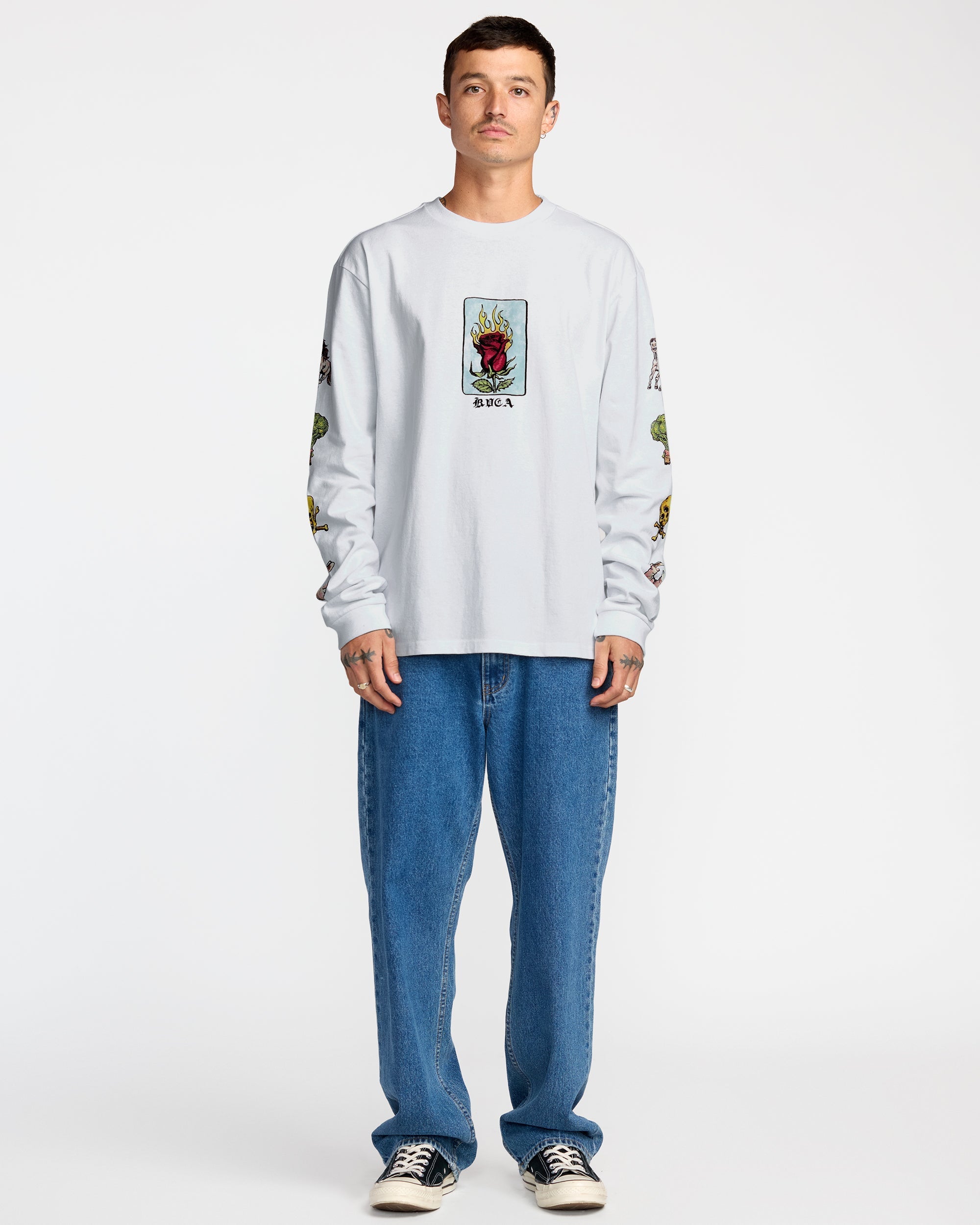 KSL Long Sleeve Tee - White | RVCA for sale