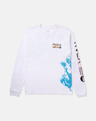 Overprint Long Sleeve Tee - White | RVCA on sale