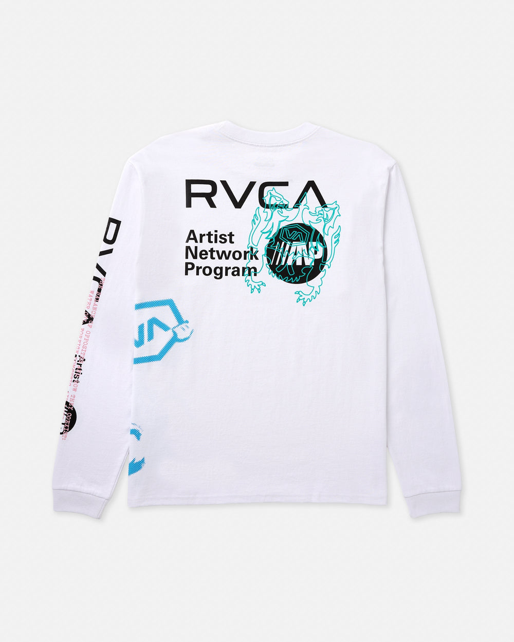 Overprint Long Sleeve Tee - White | RVCA on sale