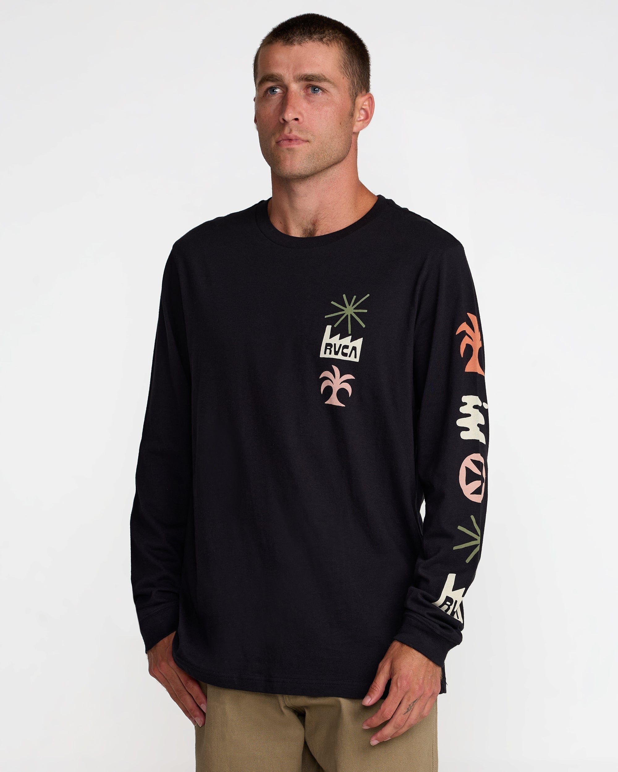 Mirage Long Sleeve Tee - Black | RVCA US