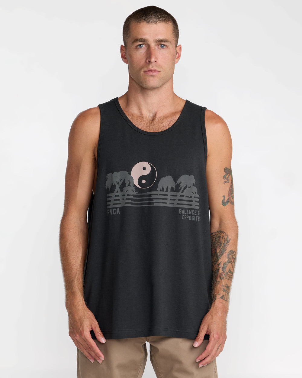 Balance Horizon Tank Top - Pirate Black | RVCA discount
