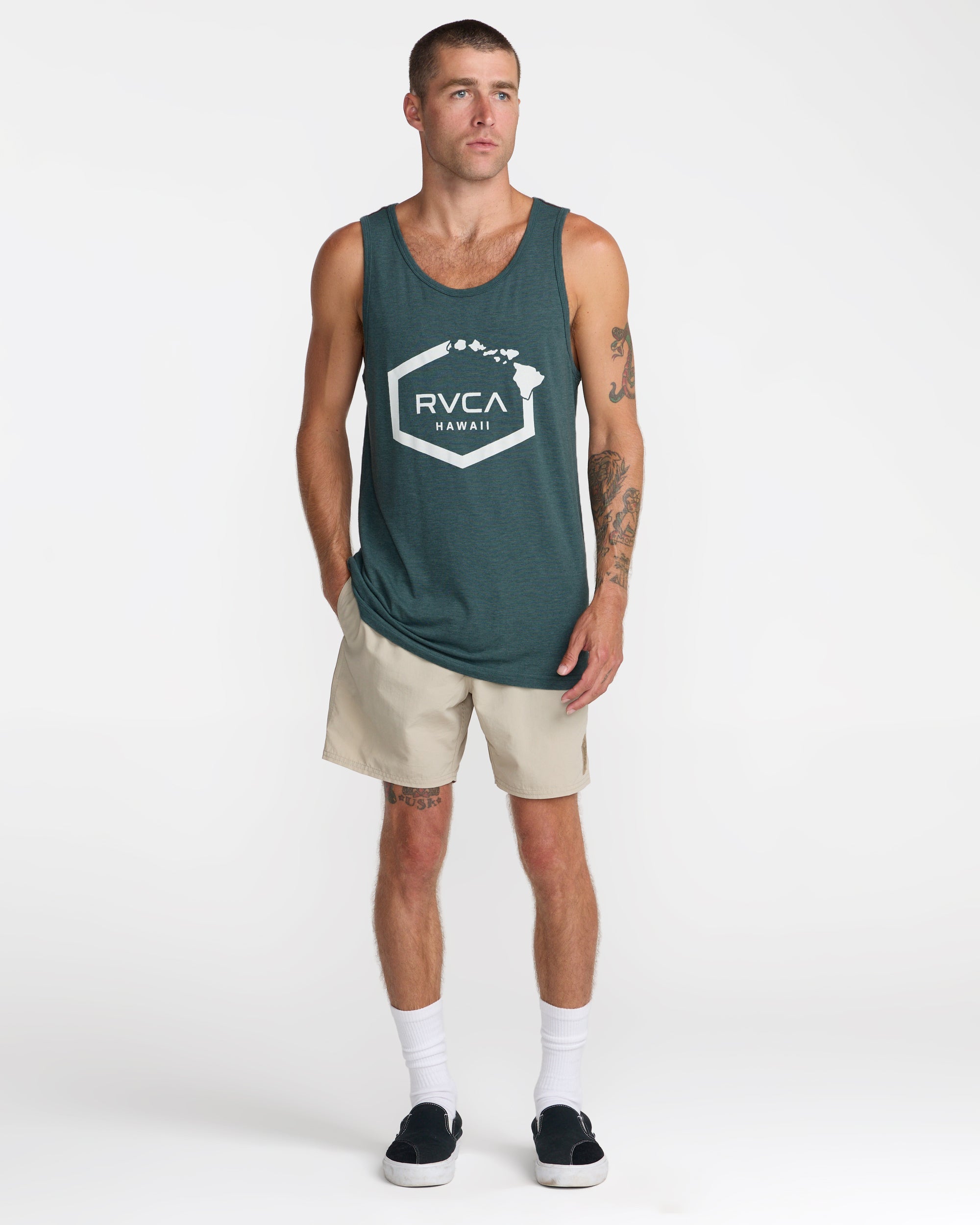 Island Hex Tank Top - Balsam Green | RVCA outlet