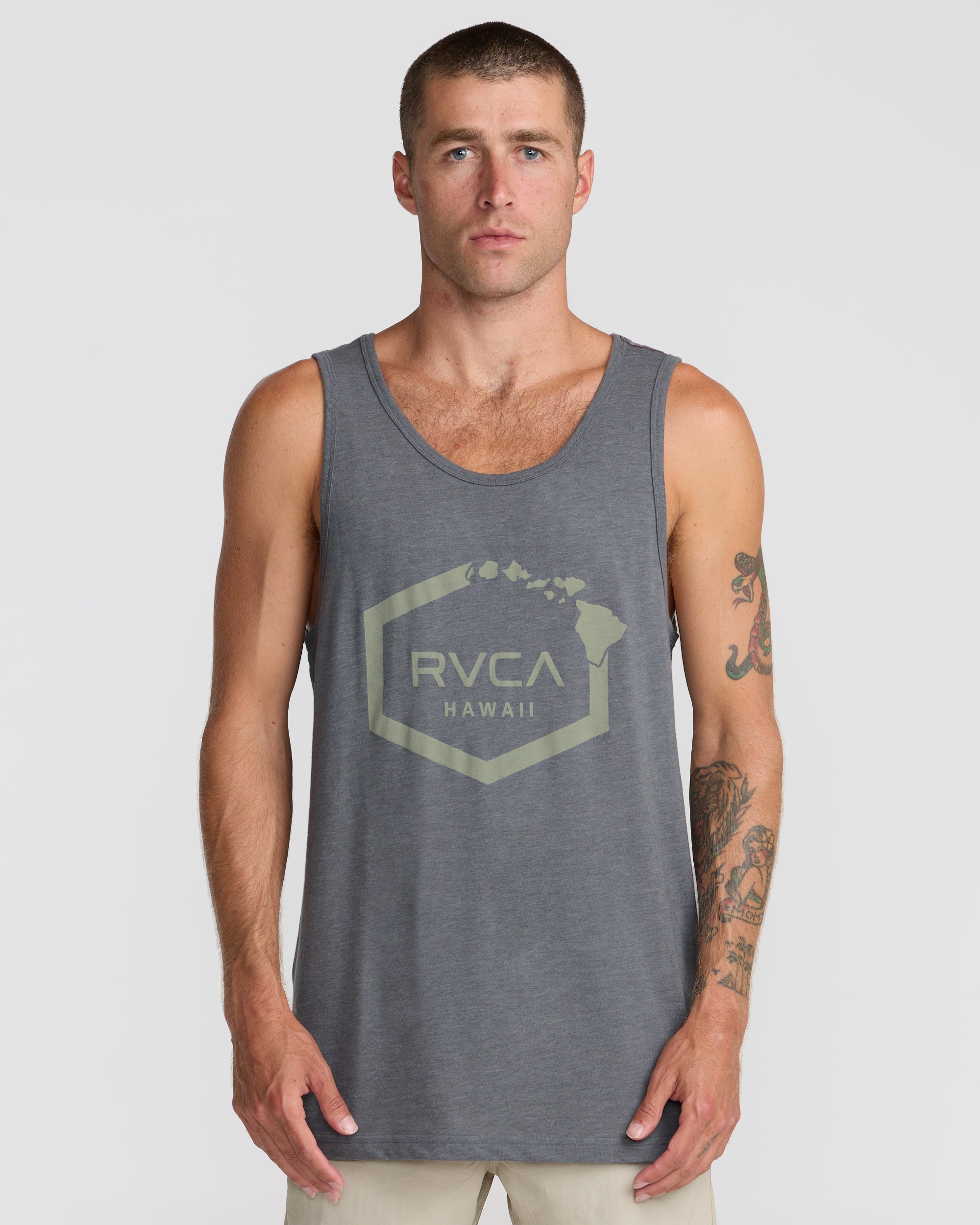 Island Hex Tank Top - Smoke | RVCA on sale