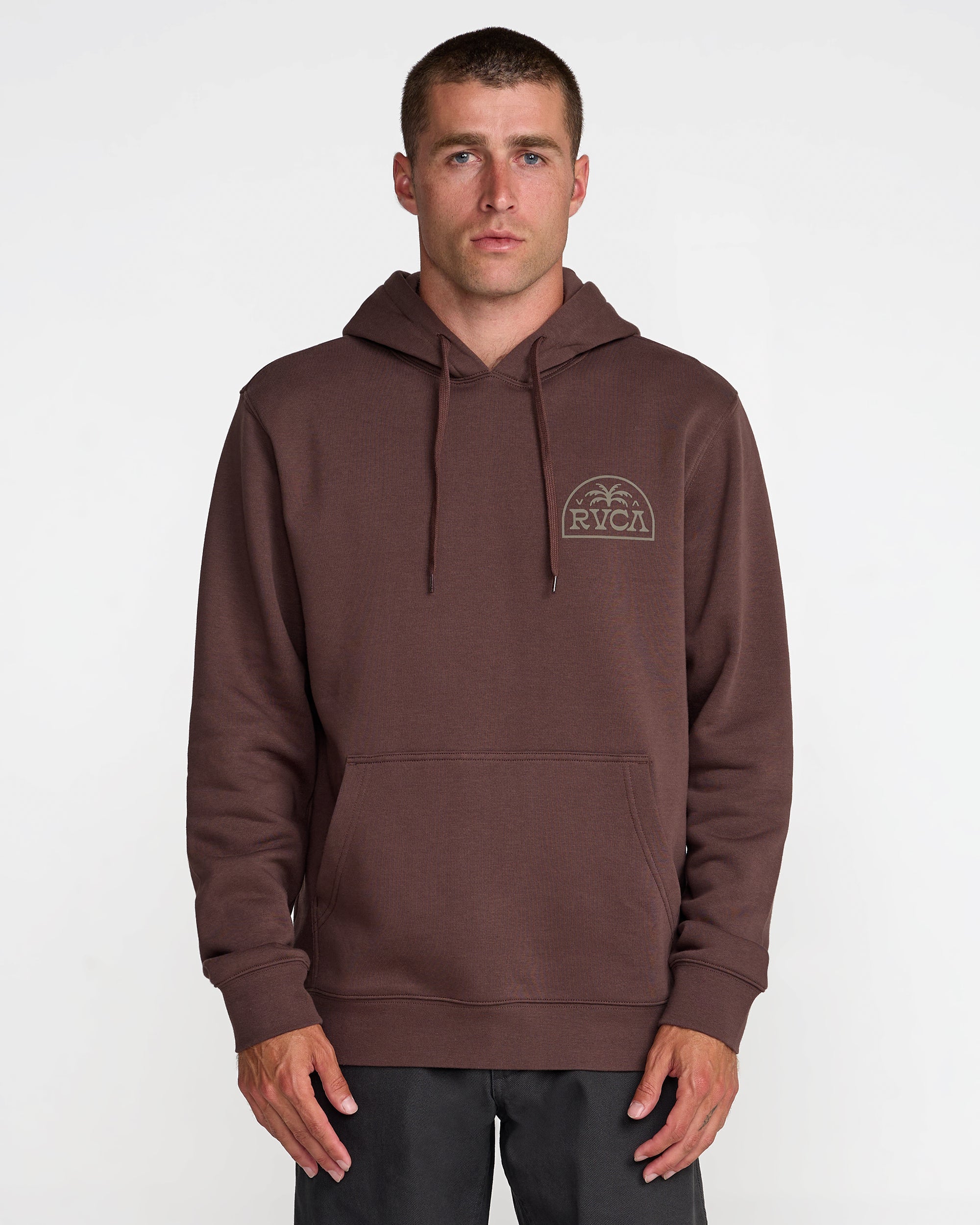 Palm Serif Hoodie - Mocha | RVCA sale