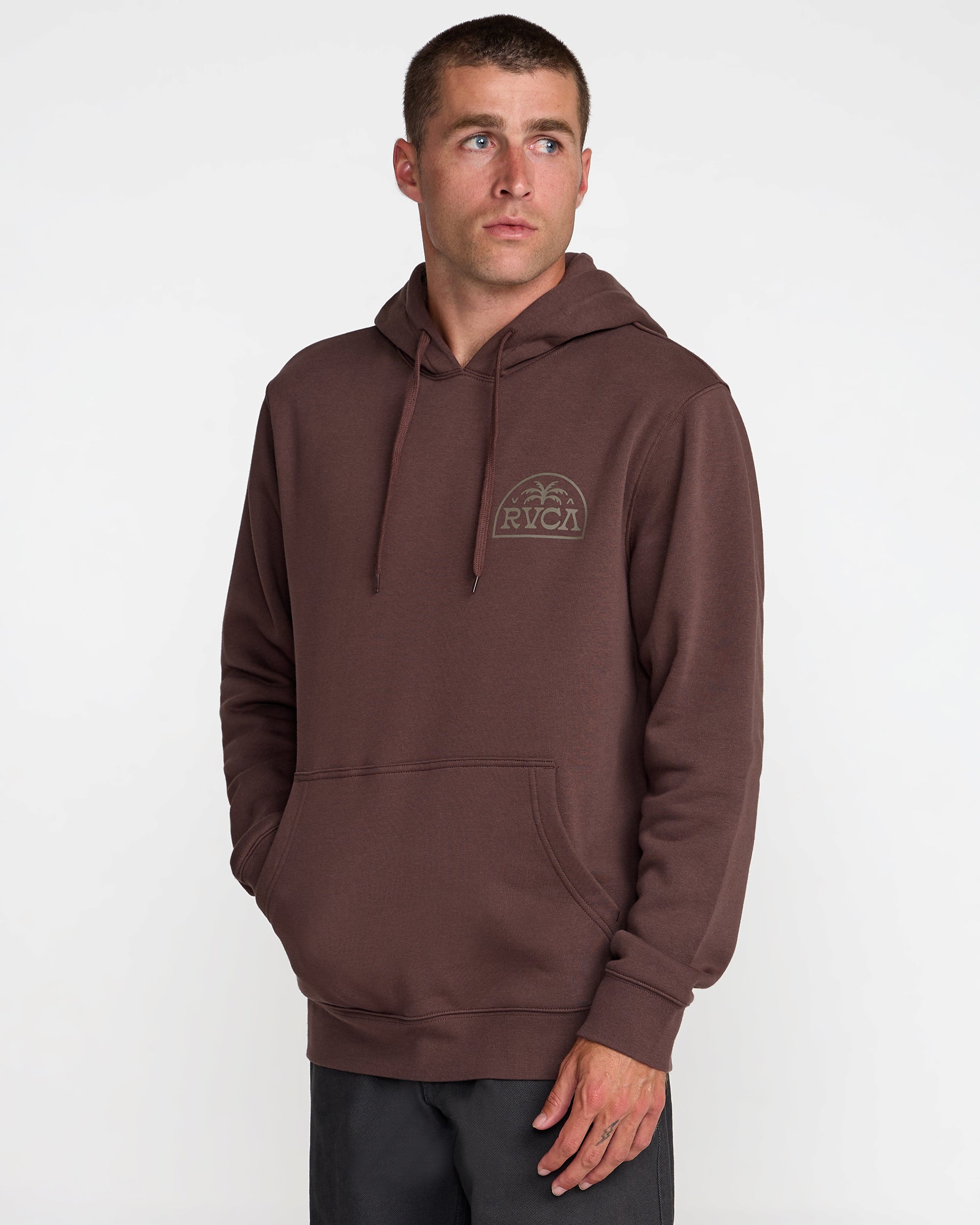 Palm Serif Hoodie - Mocha | RVCA sale