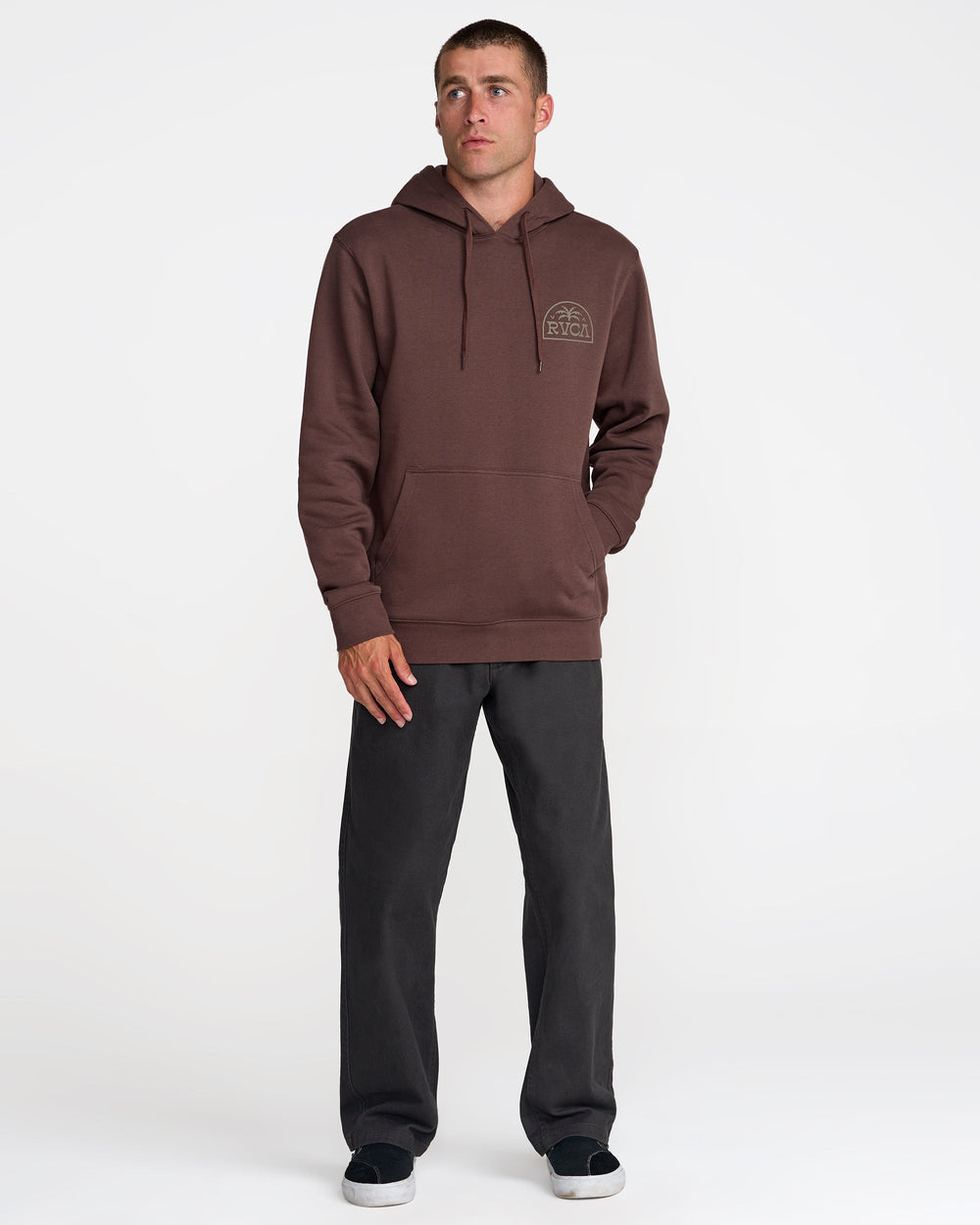Palm Serif Hoodie - Mocha | RVCA sale