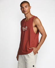 Frond Script Tank - Dusty Red | RVCA US
