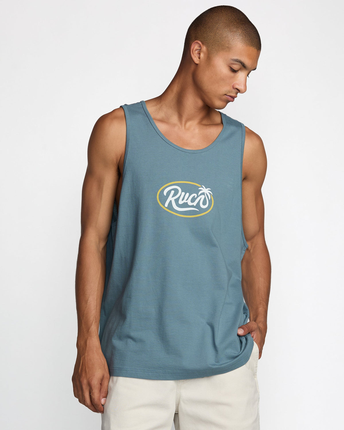 Frond Script Tank - Vintage Navy | RVCA for sale