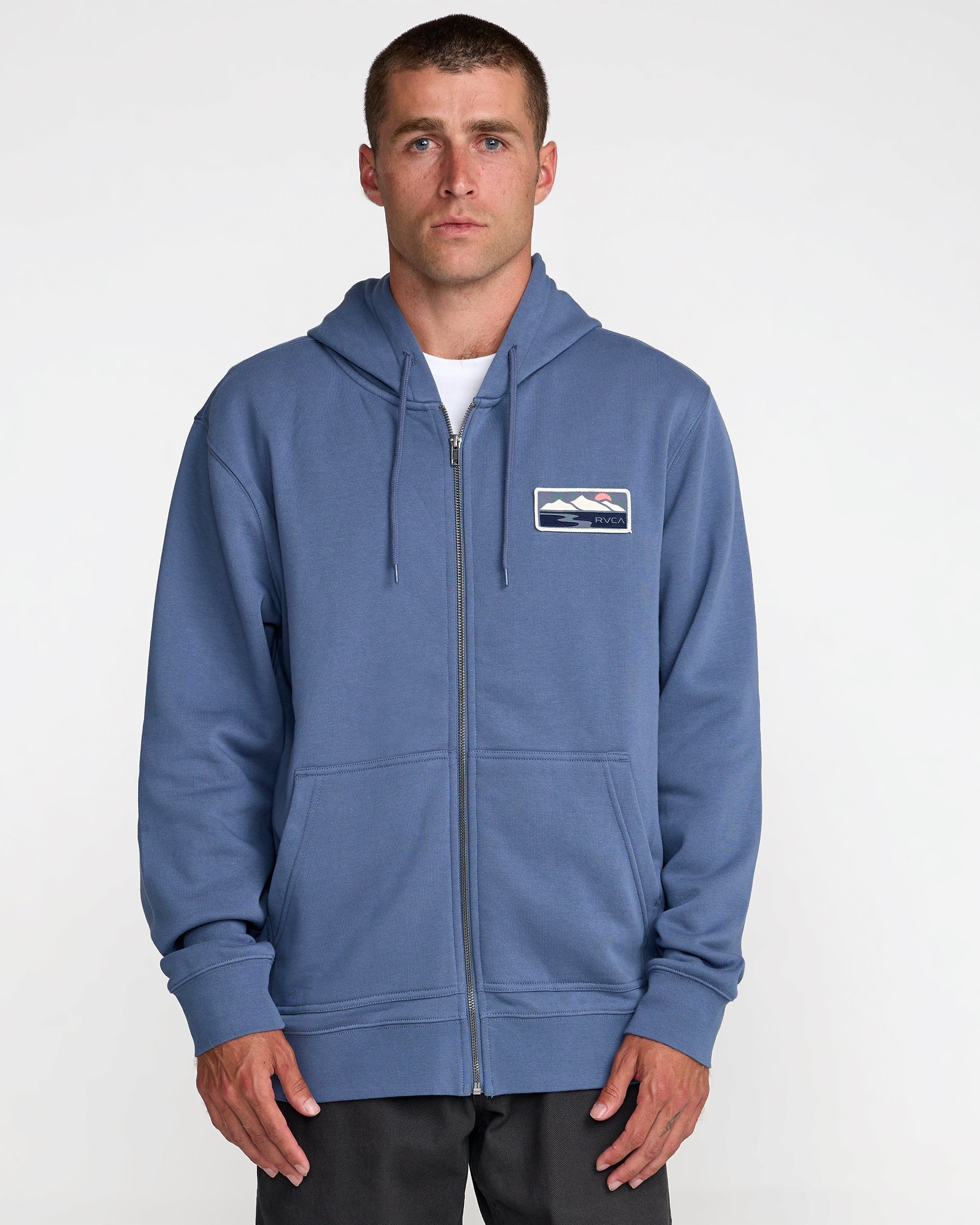 Peak Cove Zip Hood - Vintage Navy | RVCA on sale