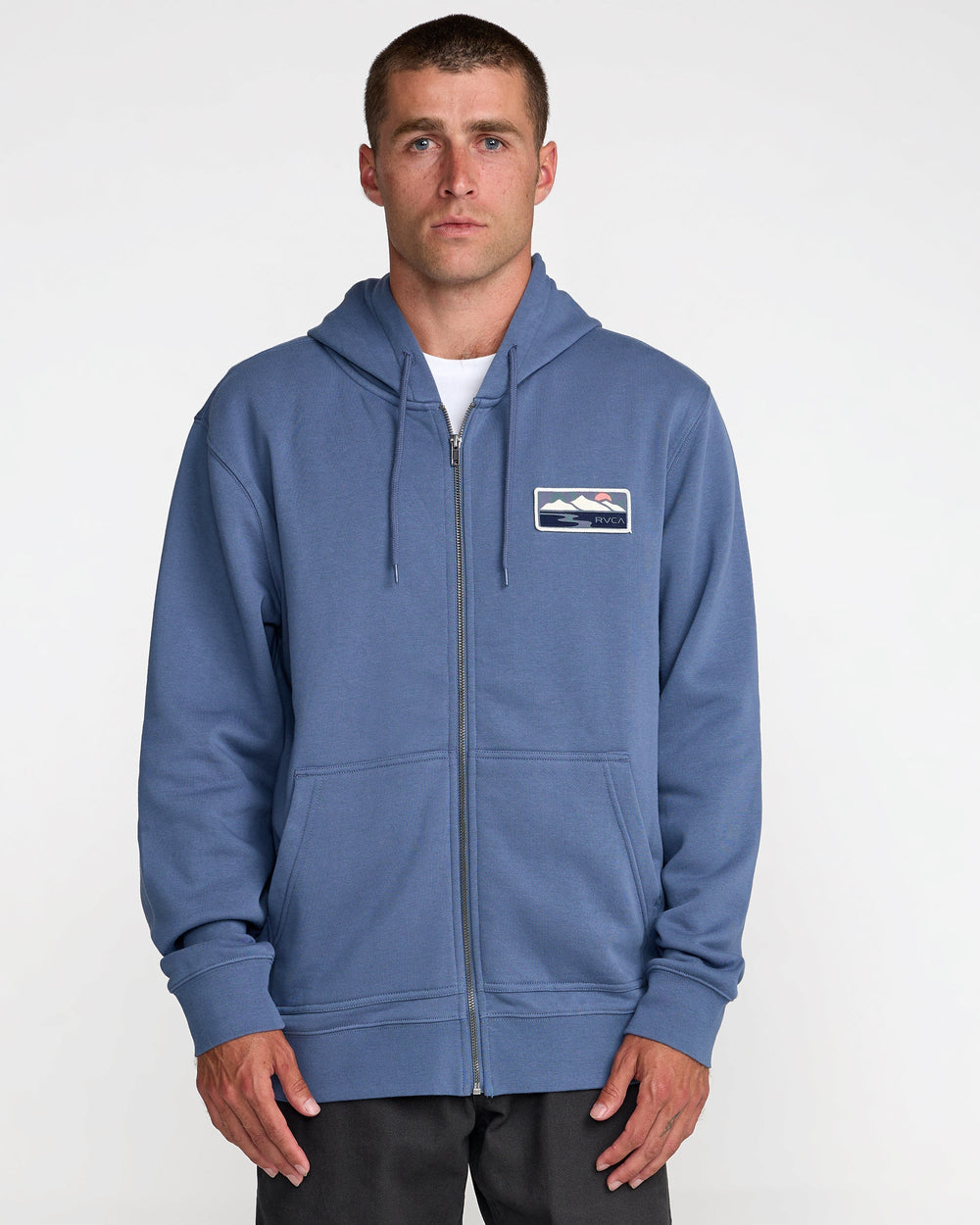 Peak Cove Zip Hood - Vintage Navy | RVCA on sale