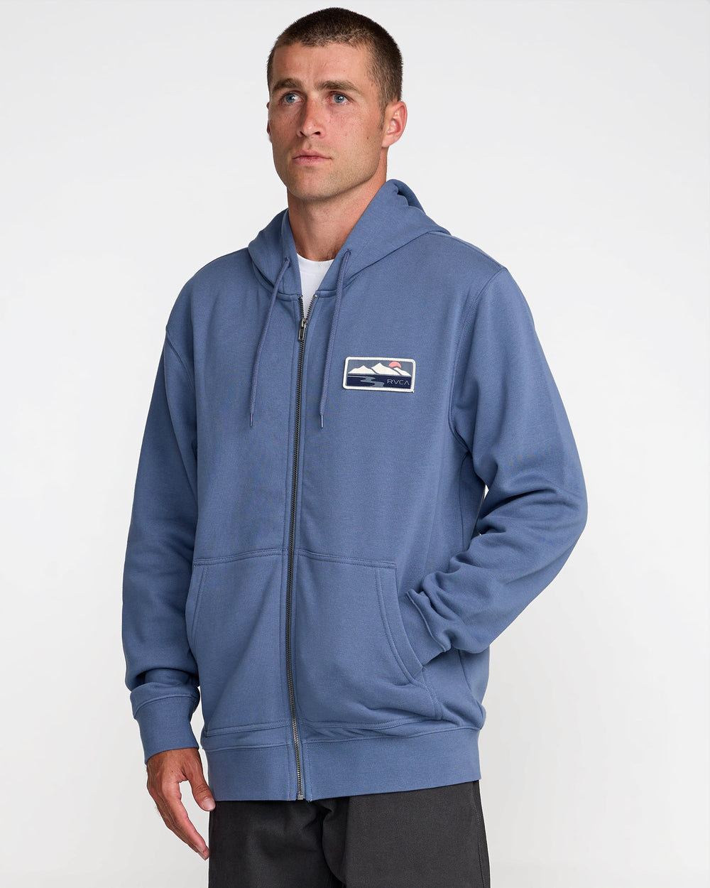 Peak Cove Zip Hood - Vintage Navy | RVCA on sale