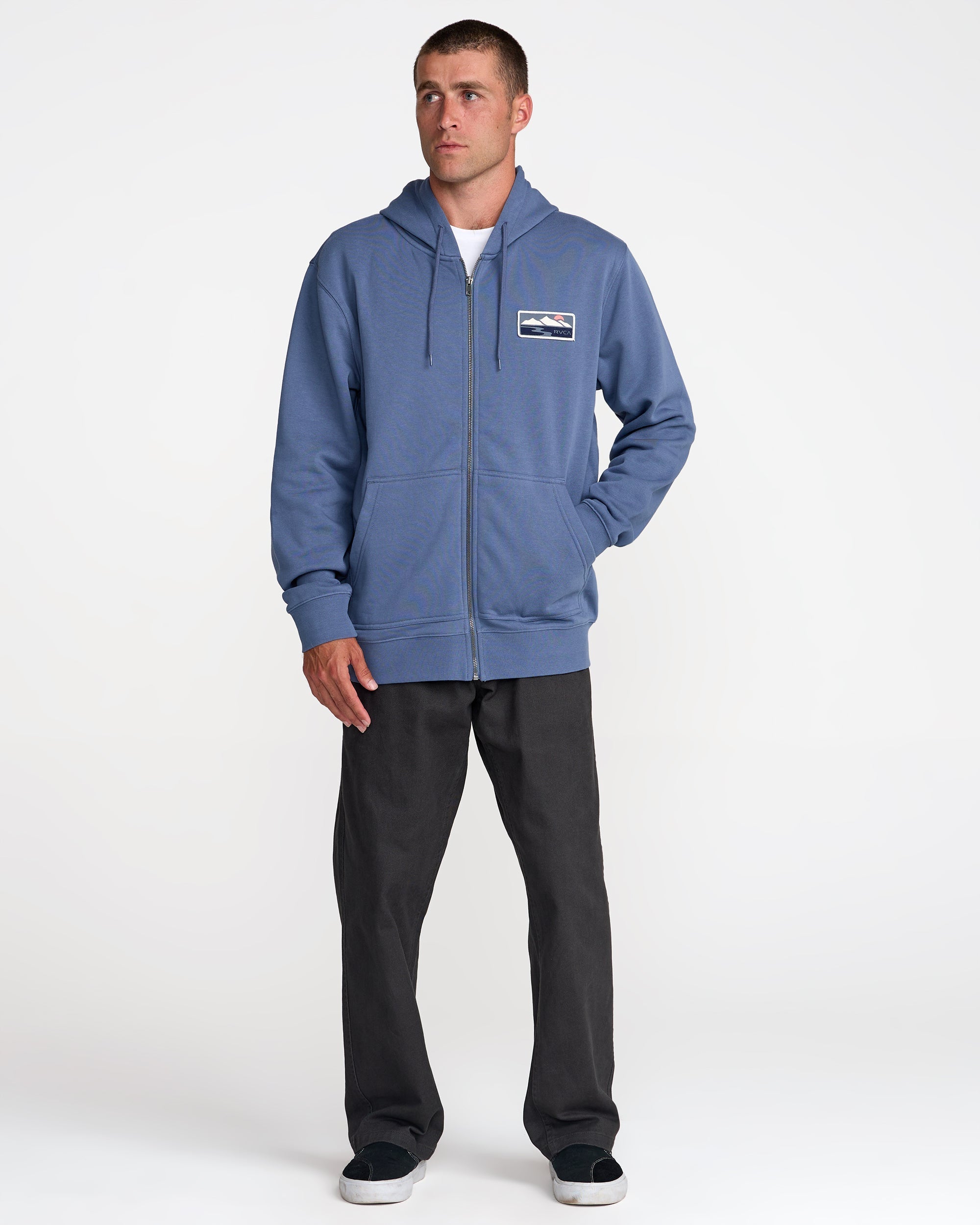 Peak Cove Zip Hood - Vintage Navy | RVCA on sale
