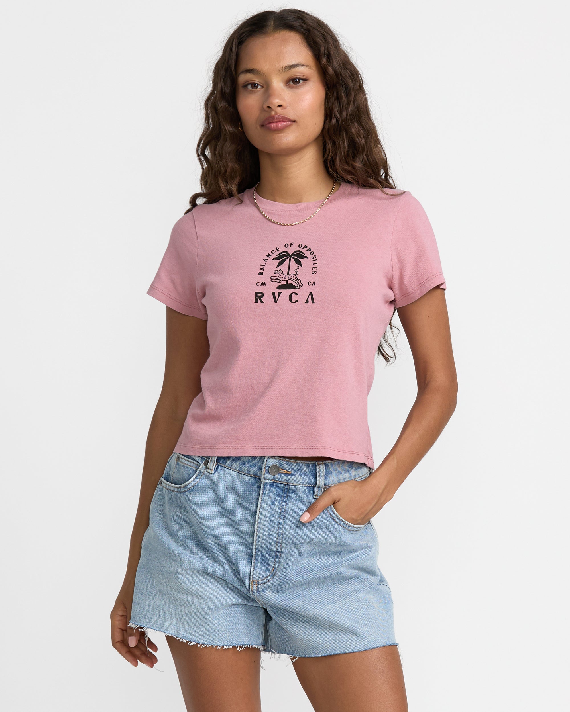That Balance Baby Tee - Amethyst Smoke | RVCA online