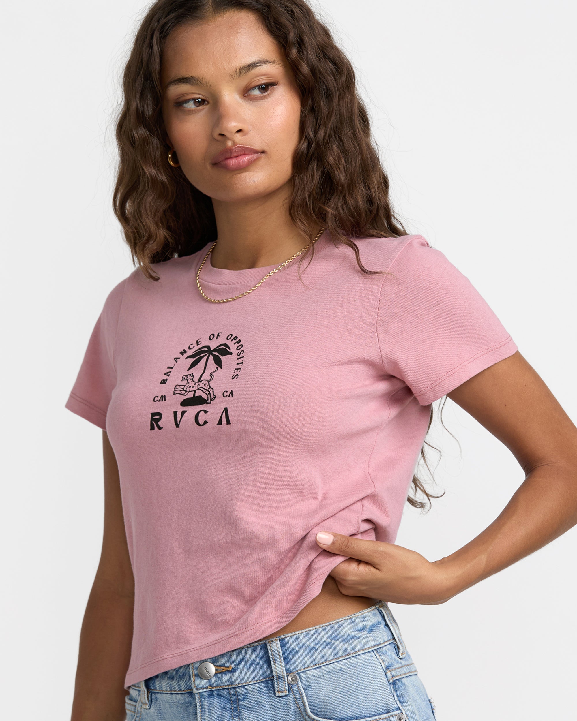 That Balance Baby Tee - Amethyst Smoke | RVCA online