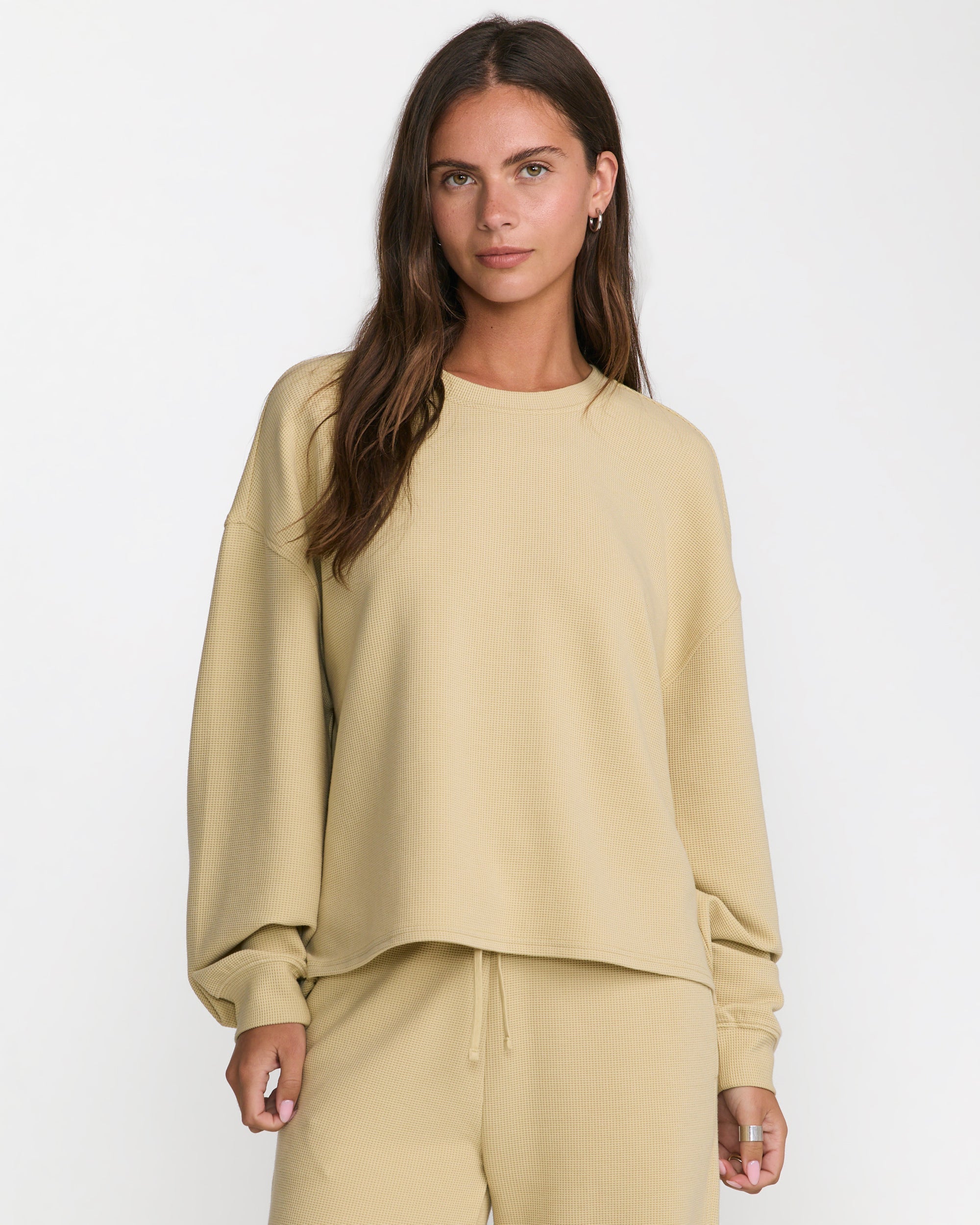 Glory Waffle Pullover - Vintage Khaki | RVCA on sale