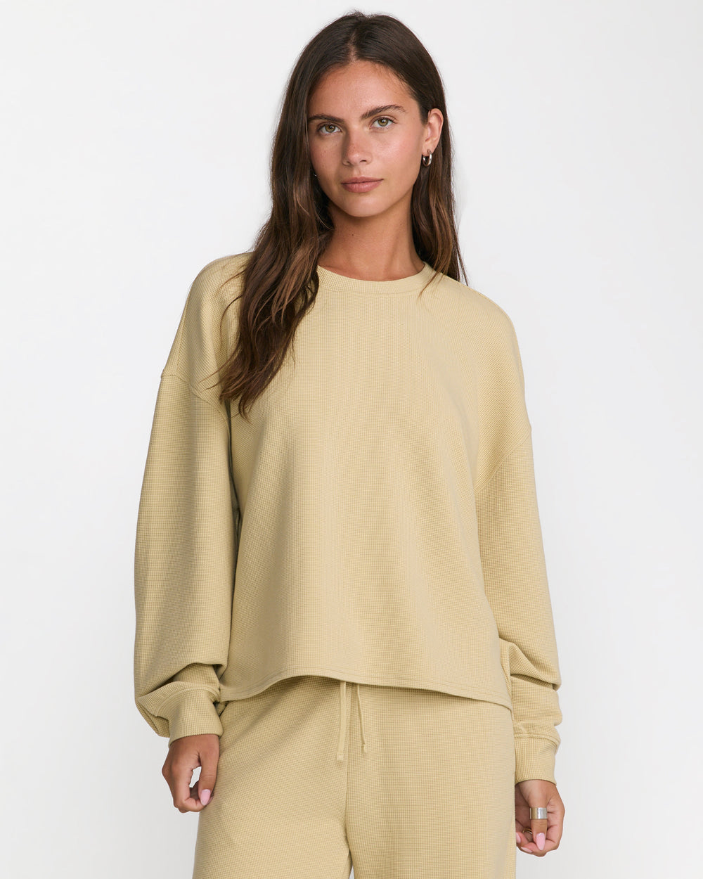Glory Waffle Pullover - Vintage Khaki | RVCA on sale